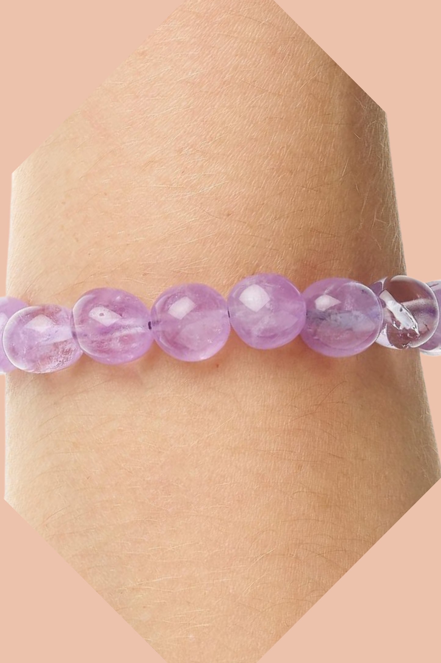 Amethyst Crystal Bracelet with Free Crystal Guide by Meraki Rituals Crystal Collection.