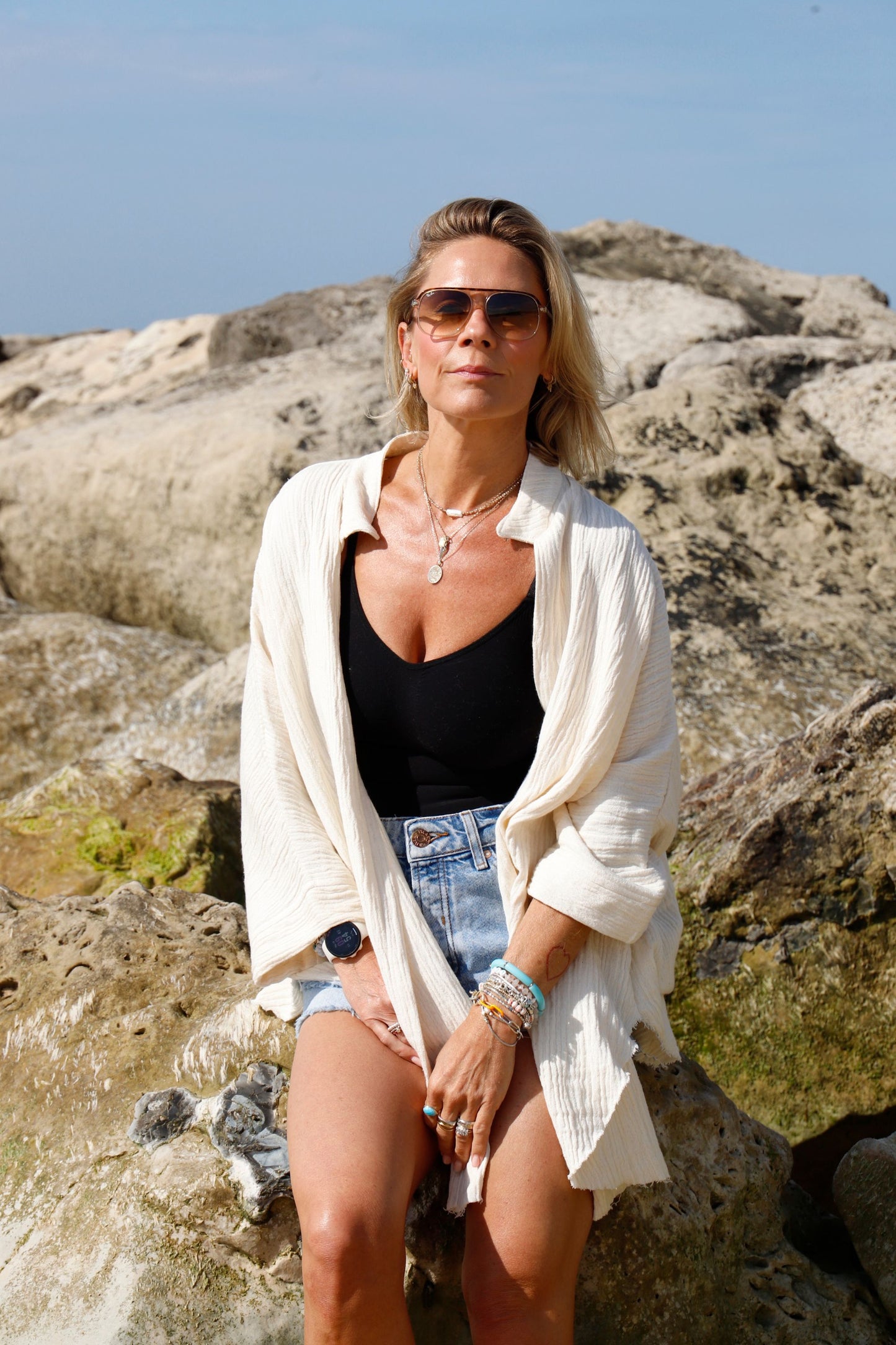 BLUE EYE Beach Shirt | Women's Kimonos & Holiday Clothes