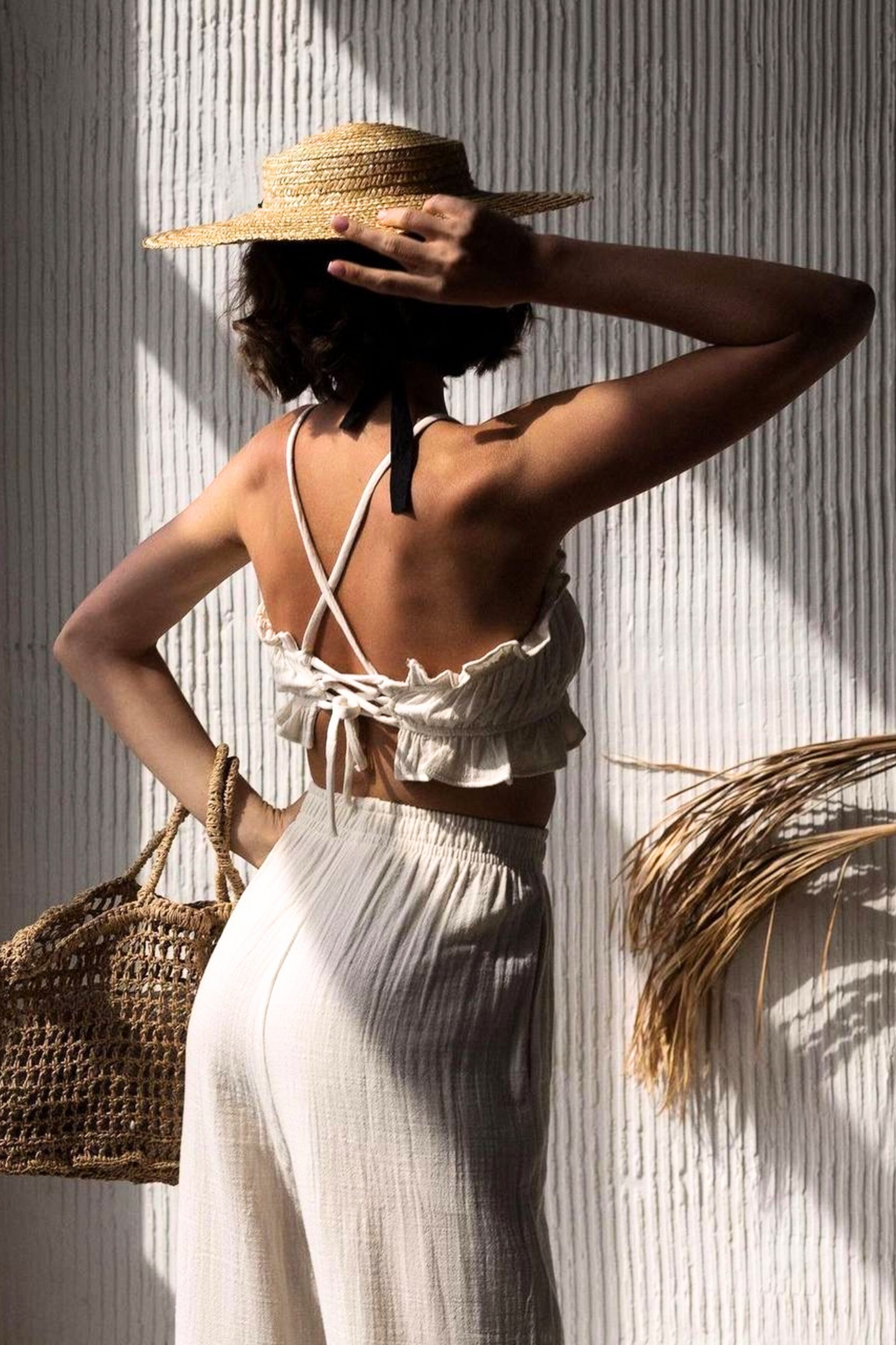 CAMILA Set in Ecru | Women's Co-Ords, Matching Top and Trousers Sets