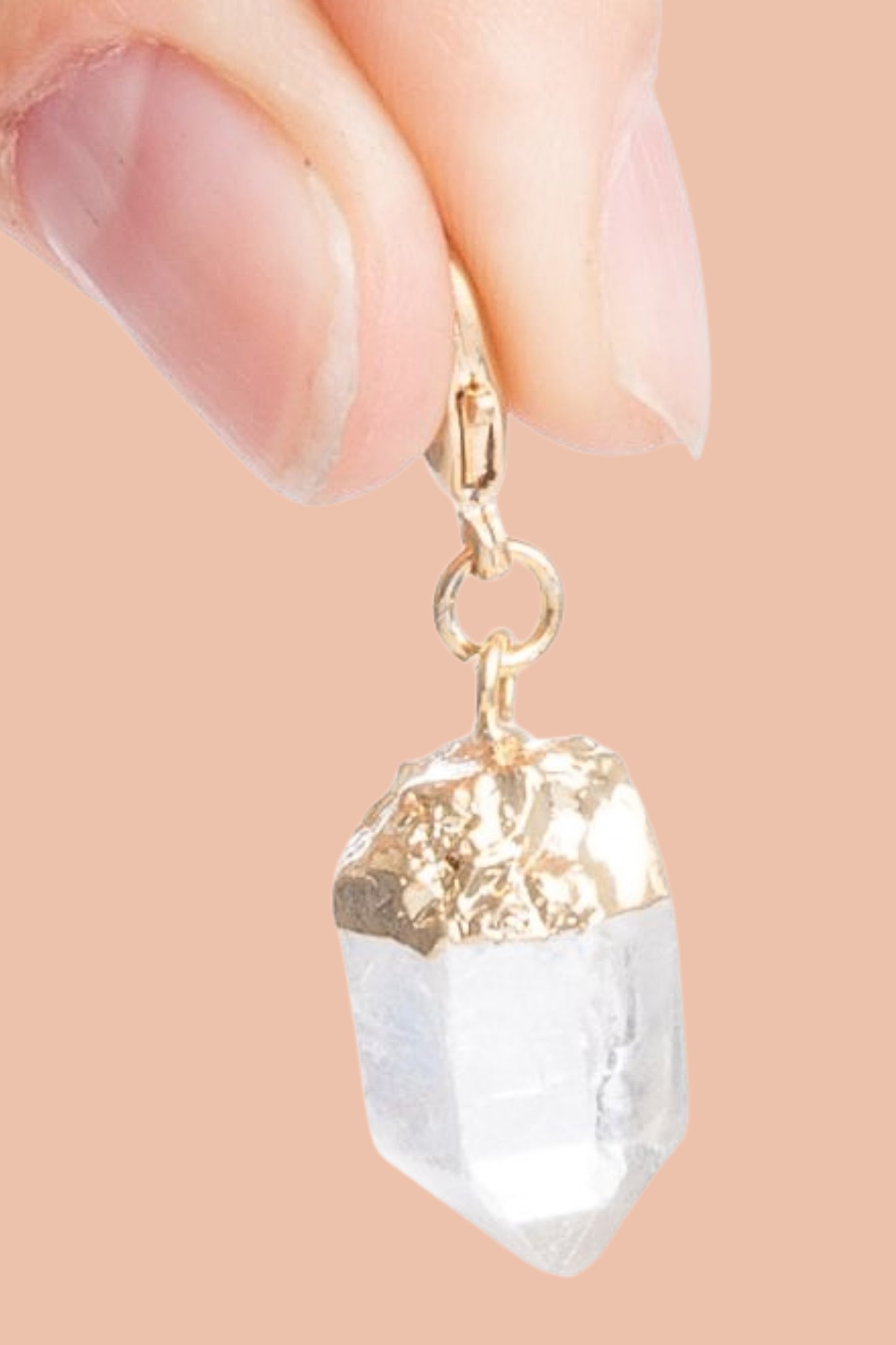 Clear Quartz crystal charm by Meraki Rituals - for the Meraki Rituals Crystal chain neckaces