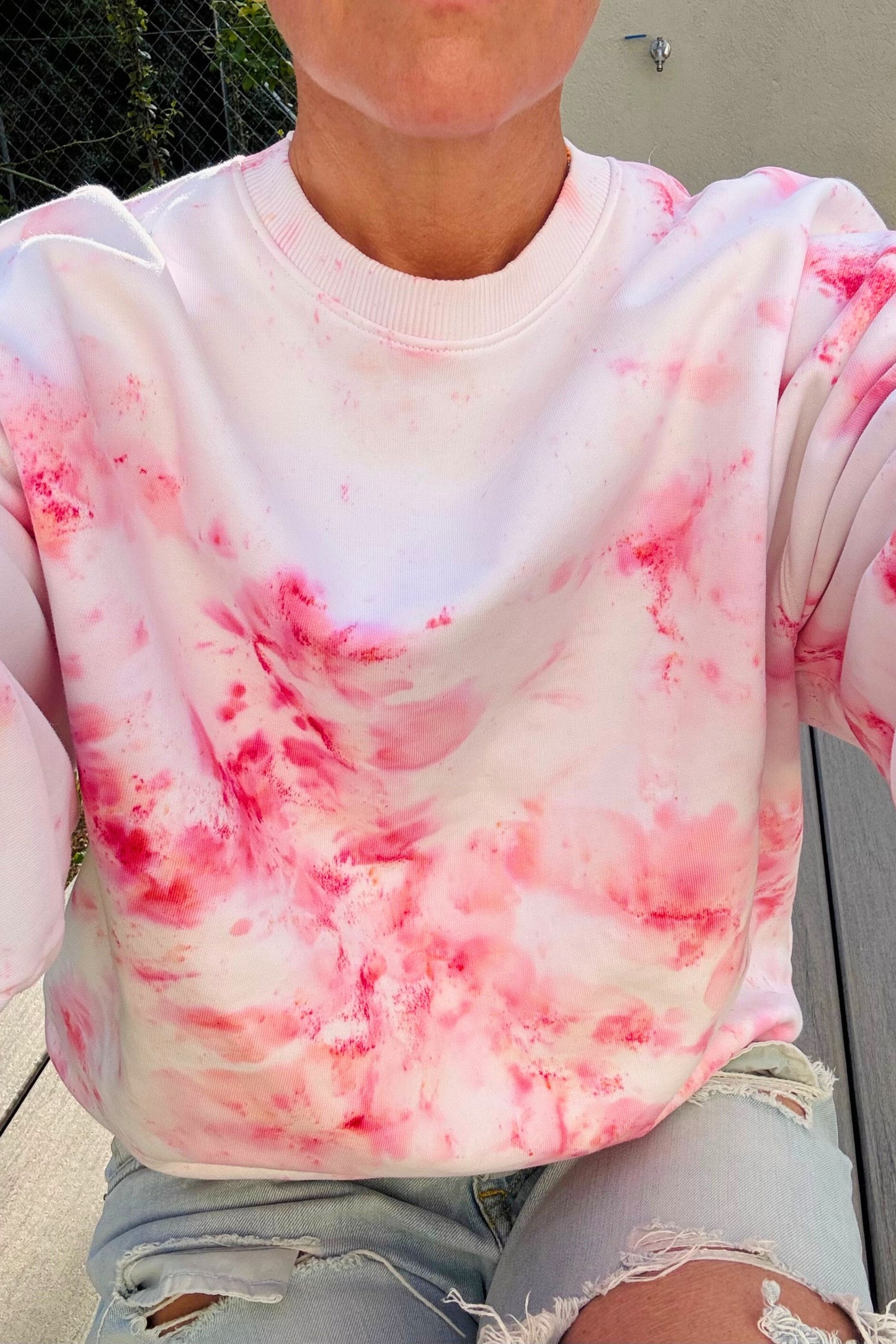 DAHLIA Organic Cotton Sweatshirt in Cherry Blossom