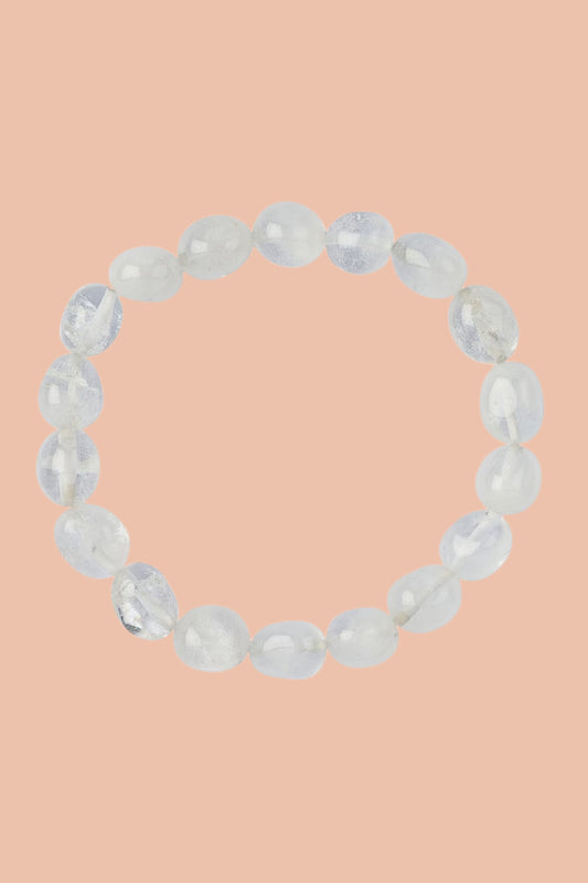 Quartz Crystal Bracelet with Free Crystal Guide and Jute Hessian Bag by Meraki Beach - Wear Your Energy Crystal Collection.