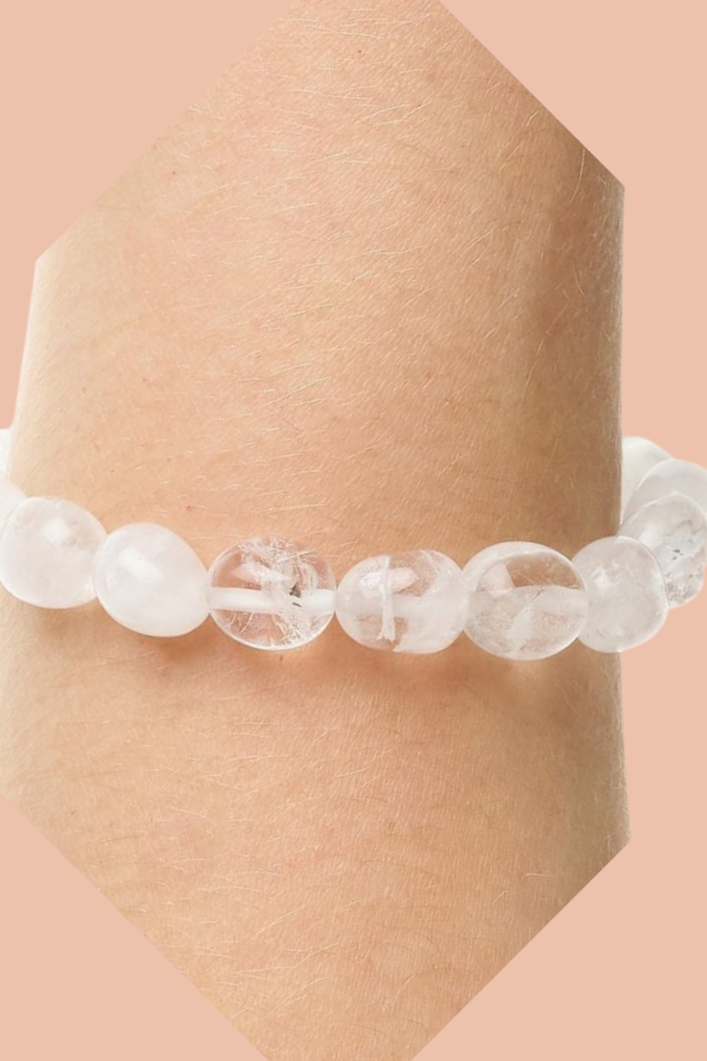 Quartz Crystal Bracelet with Free Crystal Guide and Jute Hessian Bag by Meraki Beach - Wear Your Energy Crystal Collection.