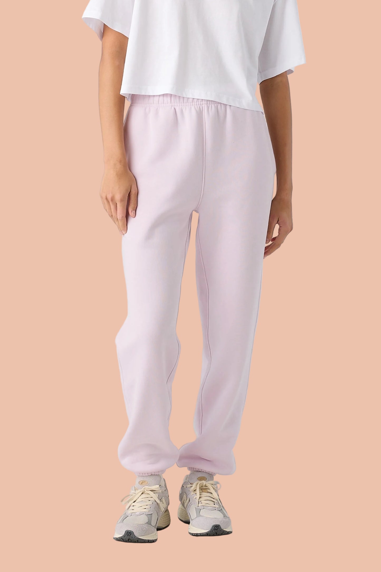 REVA Recycled Relax Joggers by Meraki Beach – sustainable cotton fleece joggers in Orchid