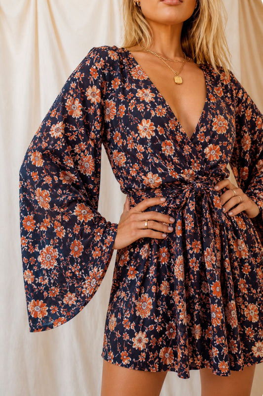 SOLARA - ROOT Silk Kimono Wrap Dress