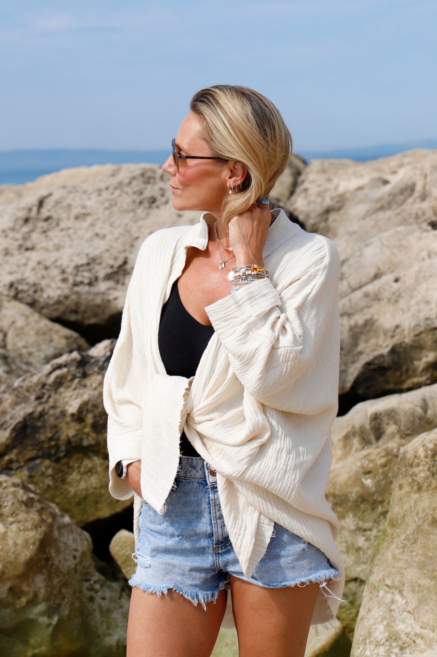 WILD LEOPARD ORGANIC COTTON BEACH SHIRT