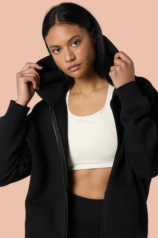 MAREA Active Bra Top in Bone – PFAS-free ethical activewear top by Meraki Beach