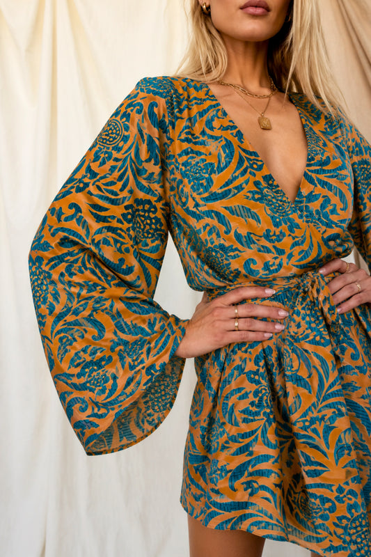 SOLARA - ALIGN Silk Kimono Wrap Dress
