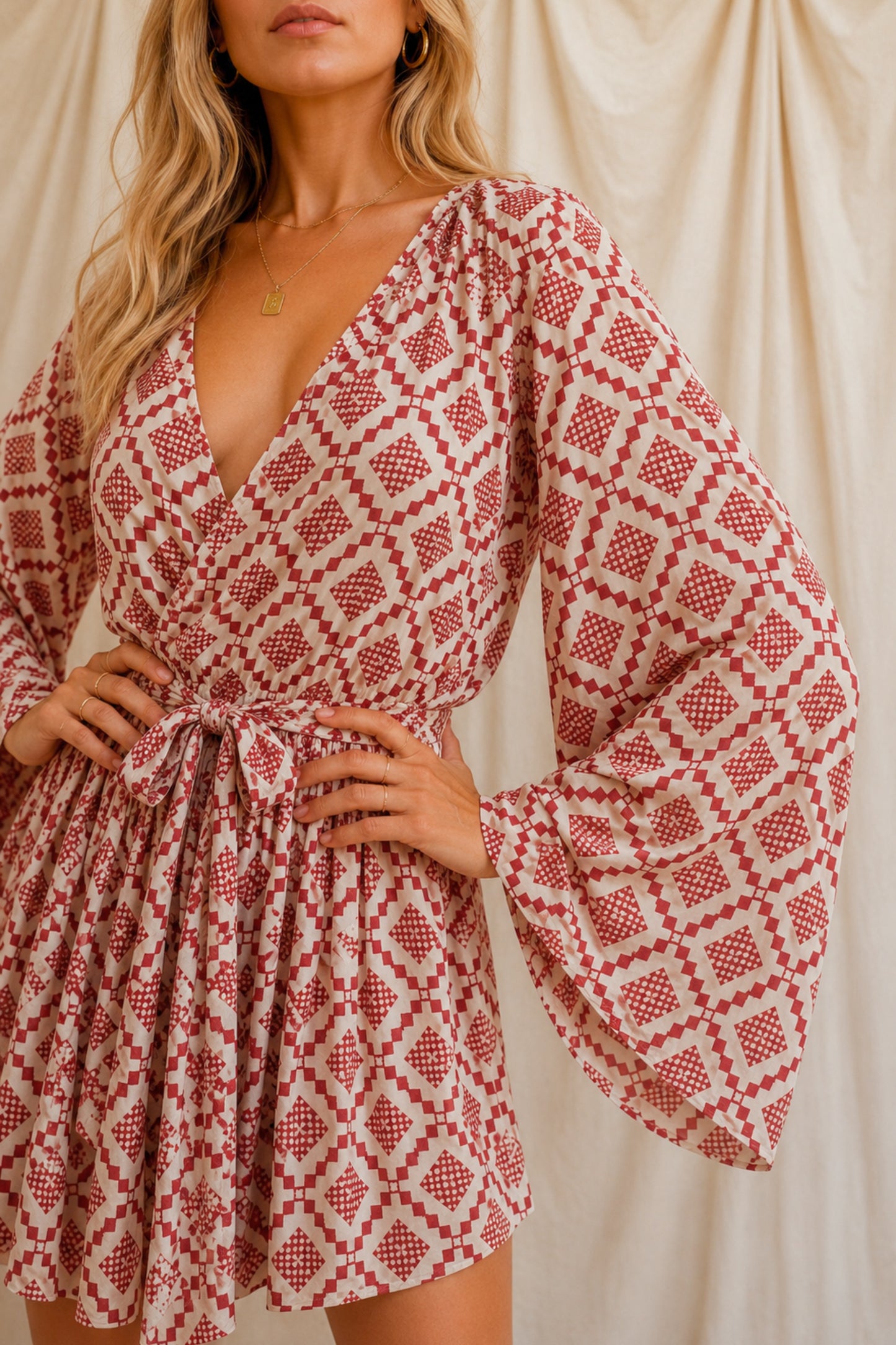 ALIGN SOLARA Reclaimed Silk Kimono Dress Set