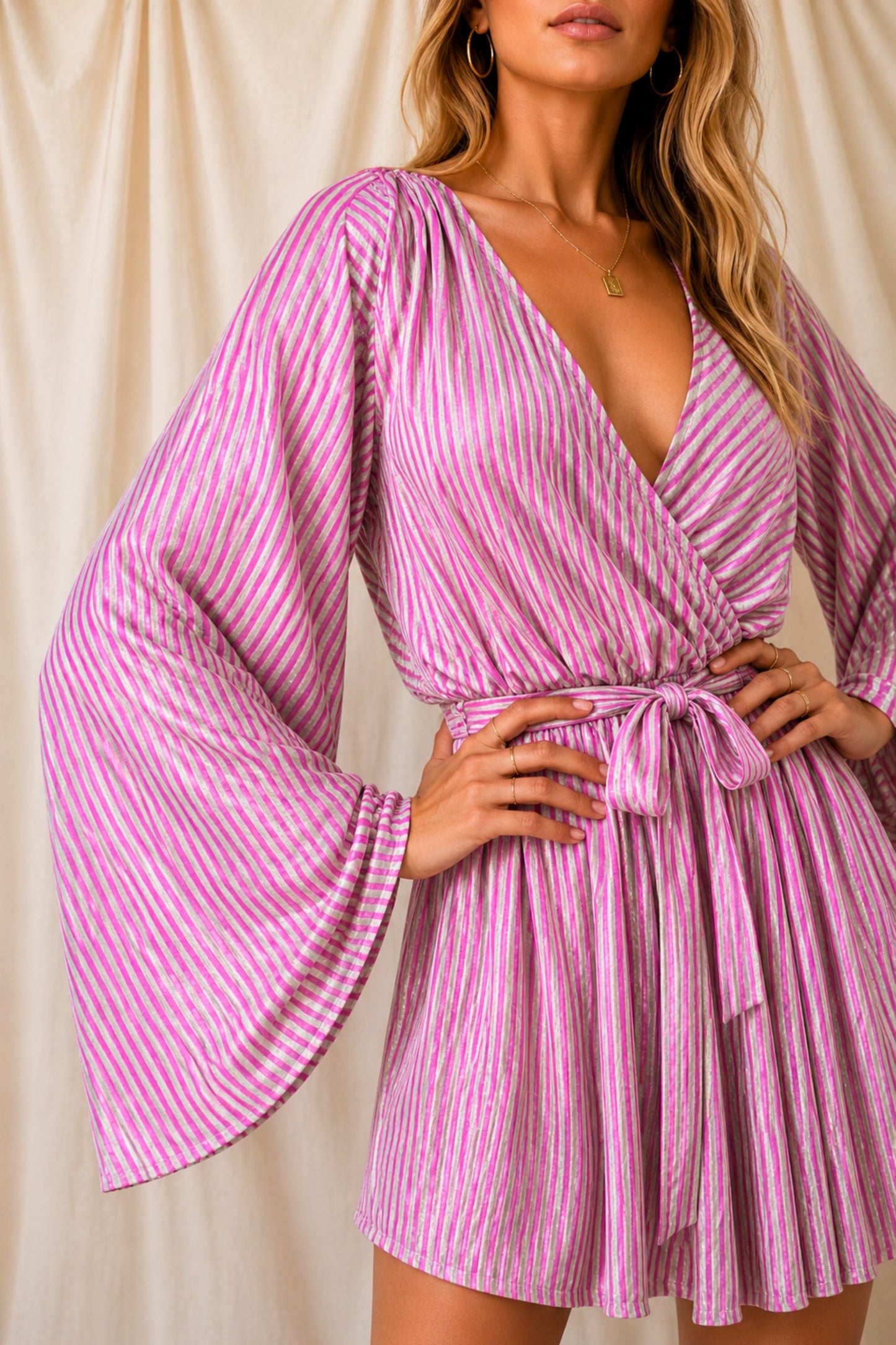 ALIGN SOLARA Reclaimed Silk Kimono Dress Set
