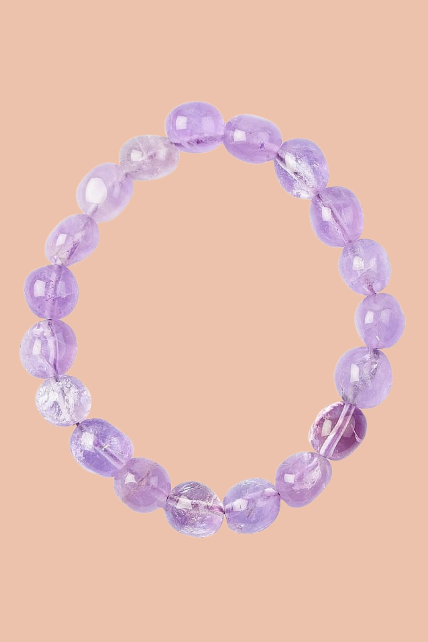 Amethyst Crystal Bracelet with Free Crystal Guide by Meraki Rituals Crystal Collection. 