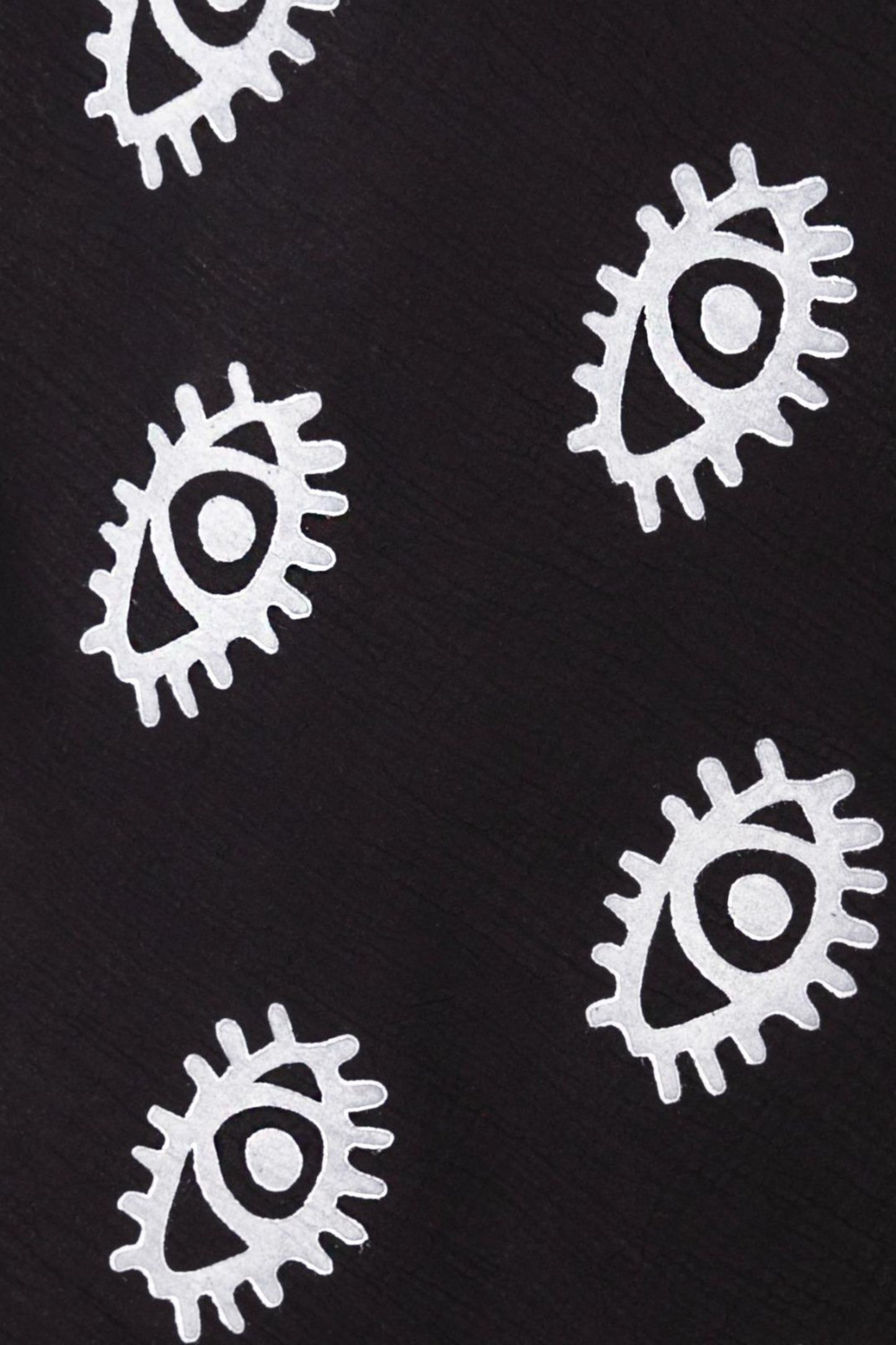 BLACK EVIL EYE ORGANIC COTTON PESHTEMAL BEACH TOWEL