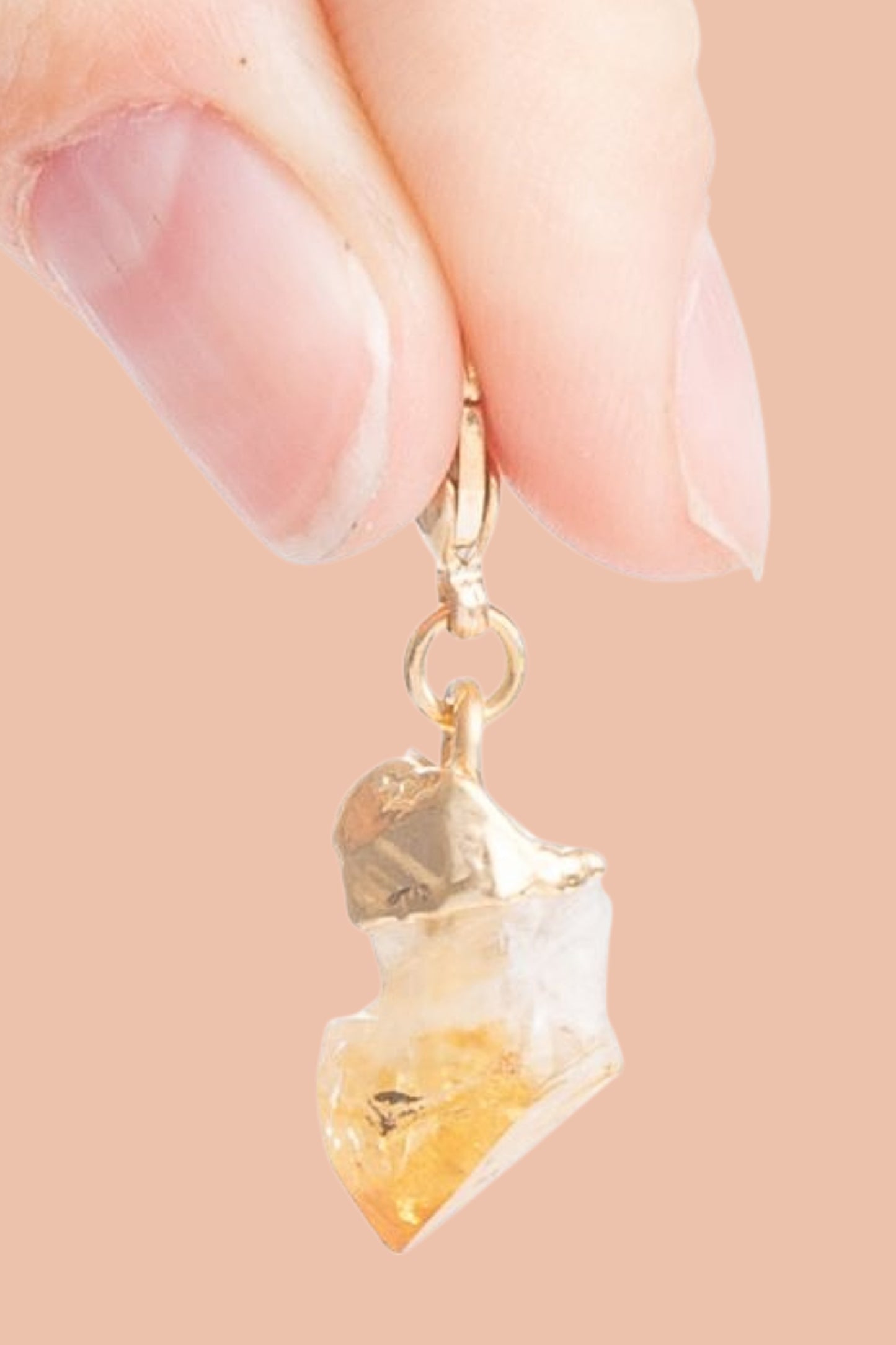 Citrine crystal charm by Meraki Rituals - for the Meraki Rituals Crystal chain neckaces