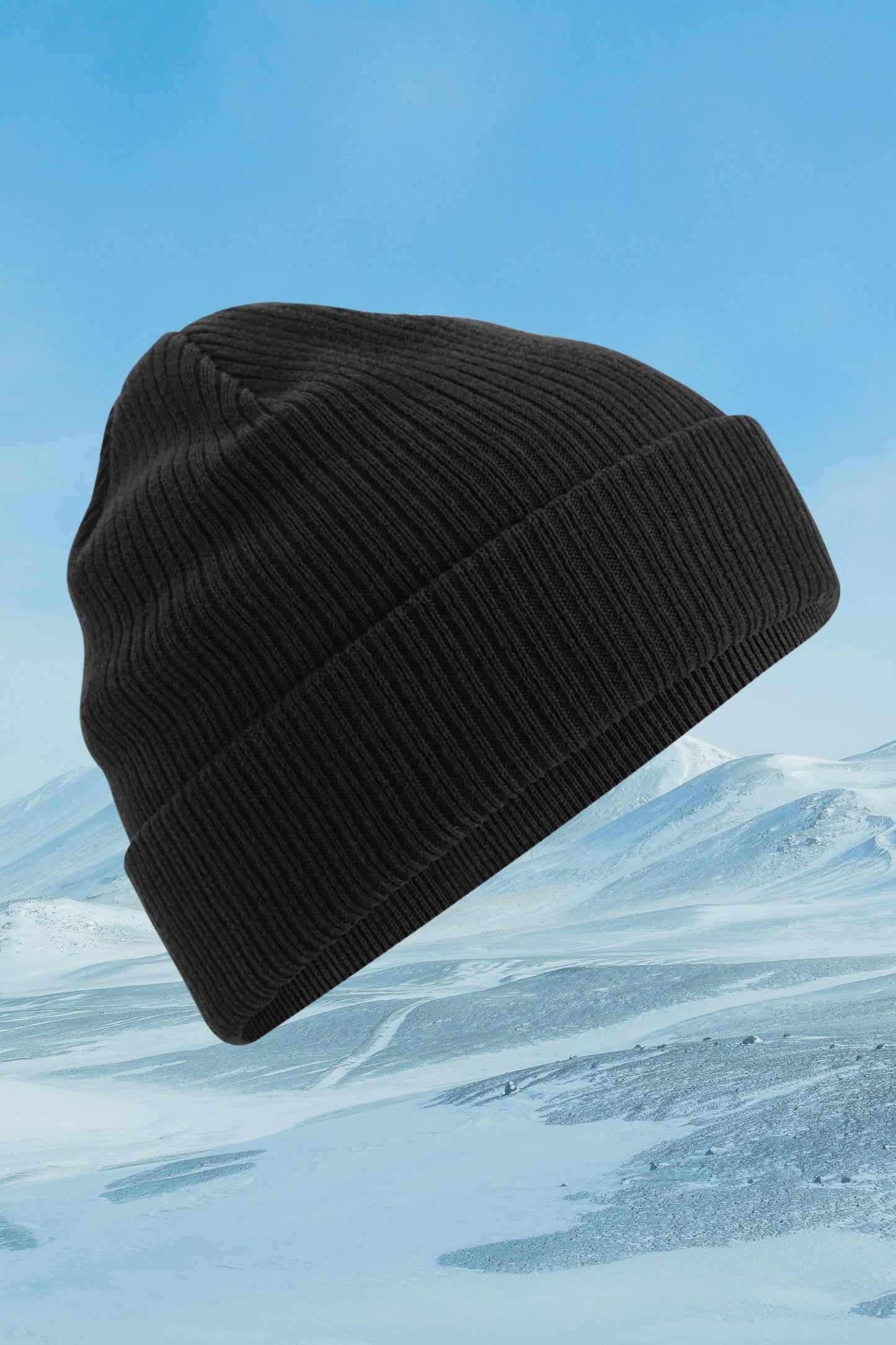 Cove Beanie in Black – lightweight organic cotton unisex hat by Meraki Beach