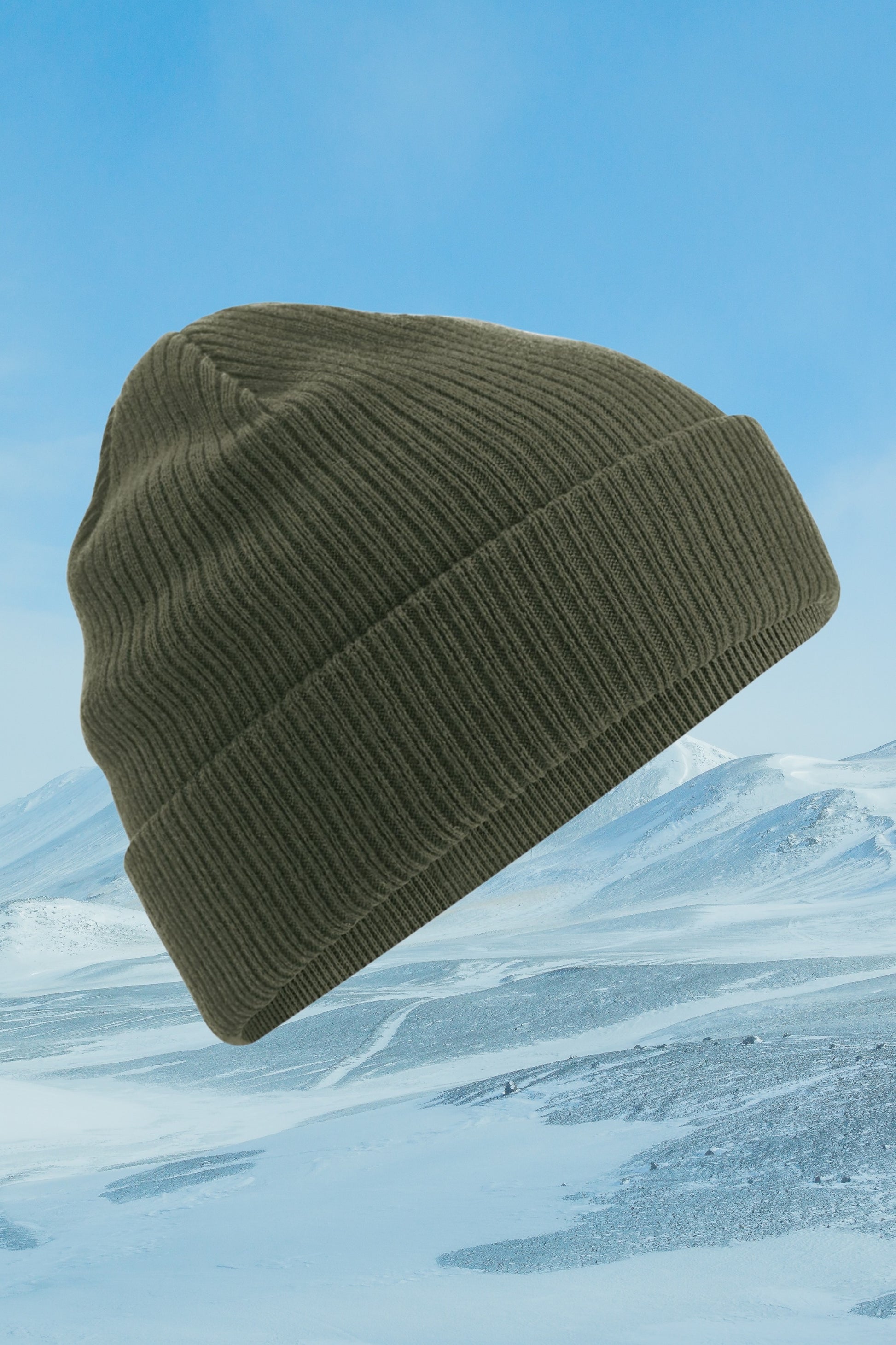 Cove Beanie in Khaki – lightweight organic cotton unisex hat by Meraki Beach