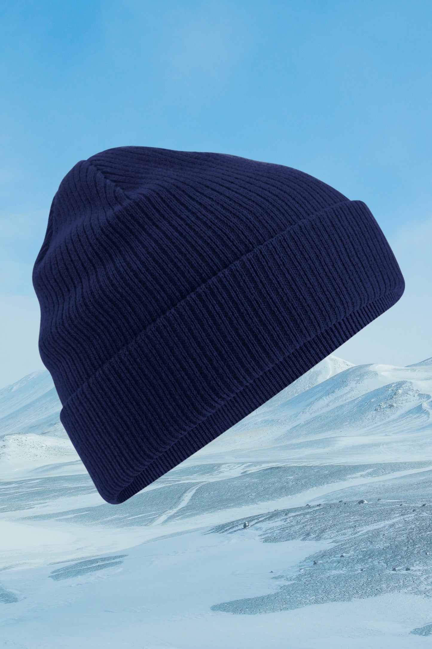 Cove Beanie in Navy – lightweight organic cotton unisex hat by Meraki Beach