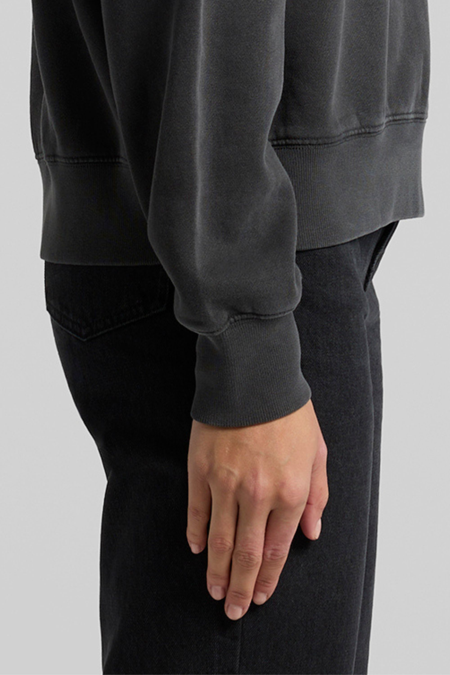 COWGIRL COTTON SWEATSHIRT  IN FADED BLACK