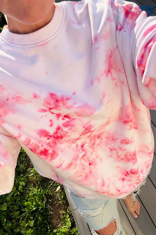 DAHLIA Organic Cotton Sweatshirt in Cherry Blossom