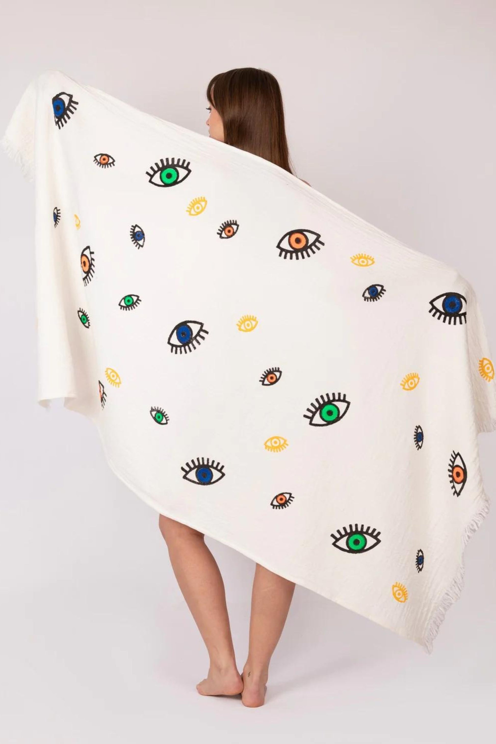 EVIL EYE Peshtemal in Multicolour | Beach Towels and Accessories 