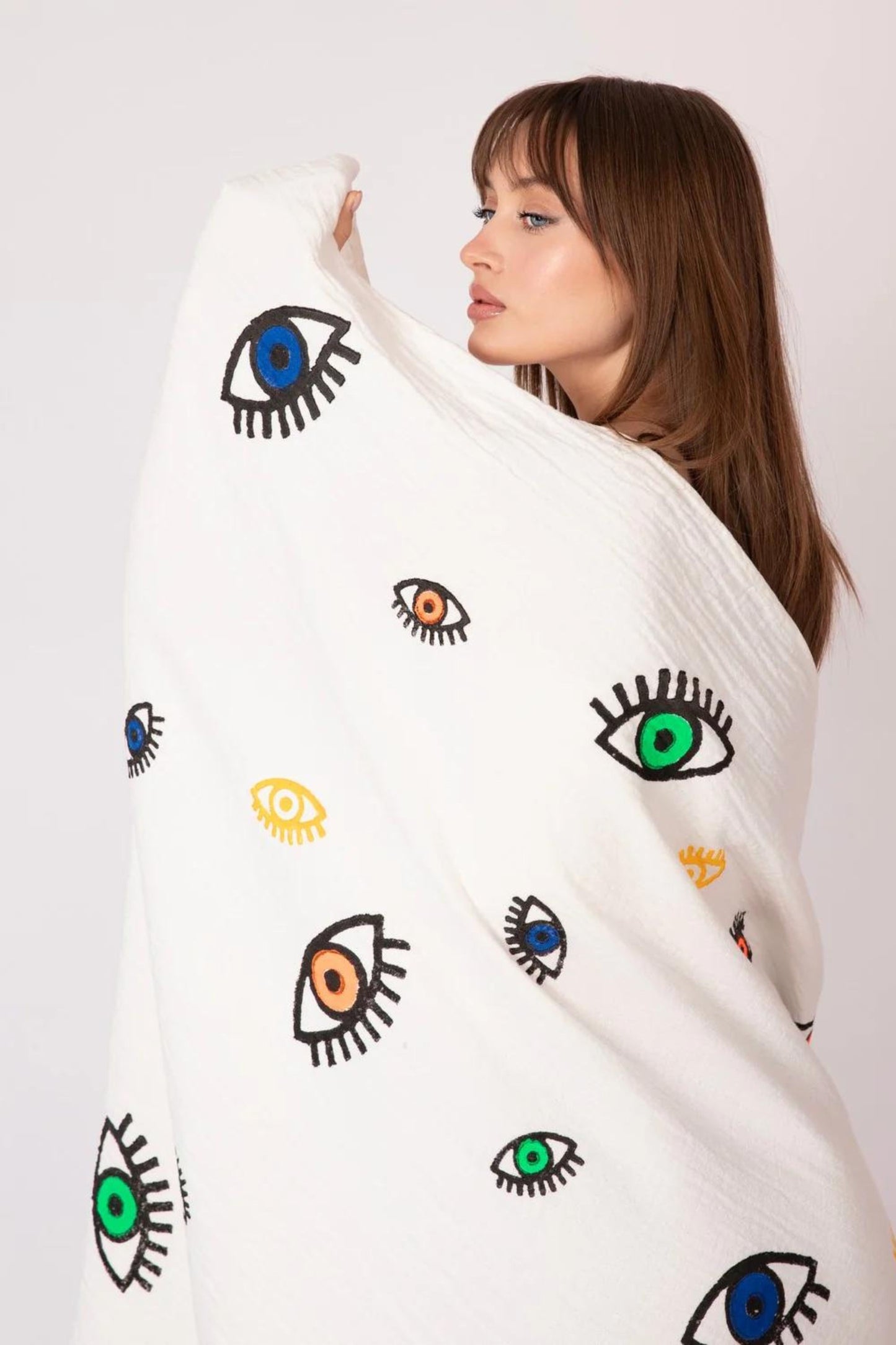 EVIL EYE Peshtemal in Multicolour | Beach Towels and Accessories 