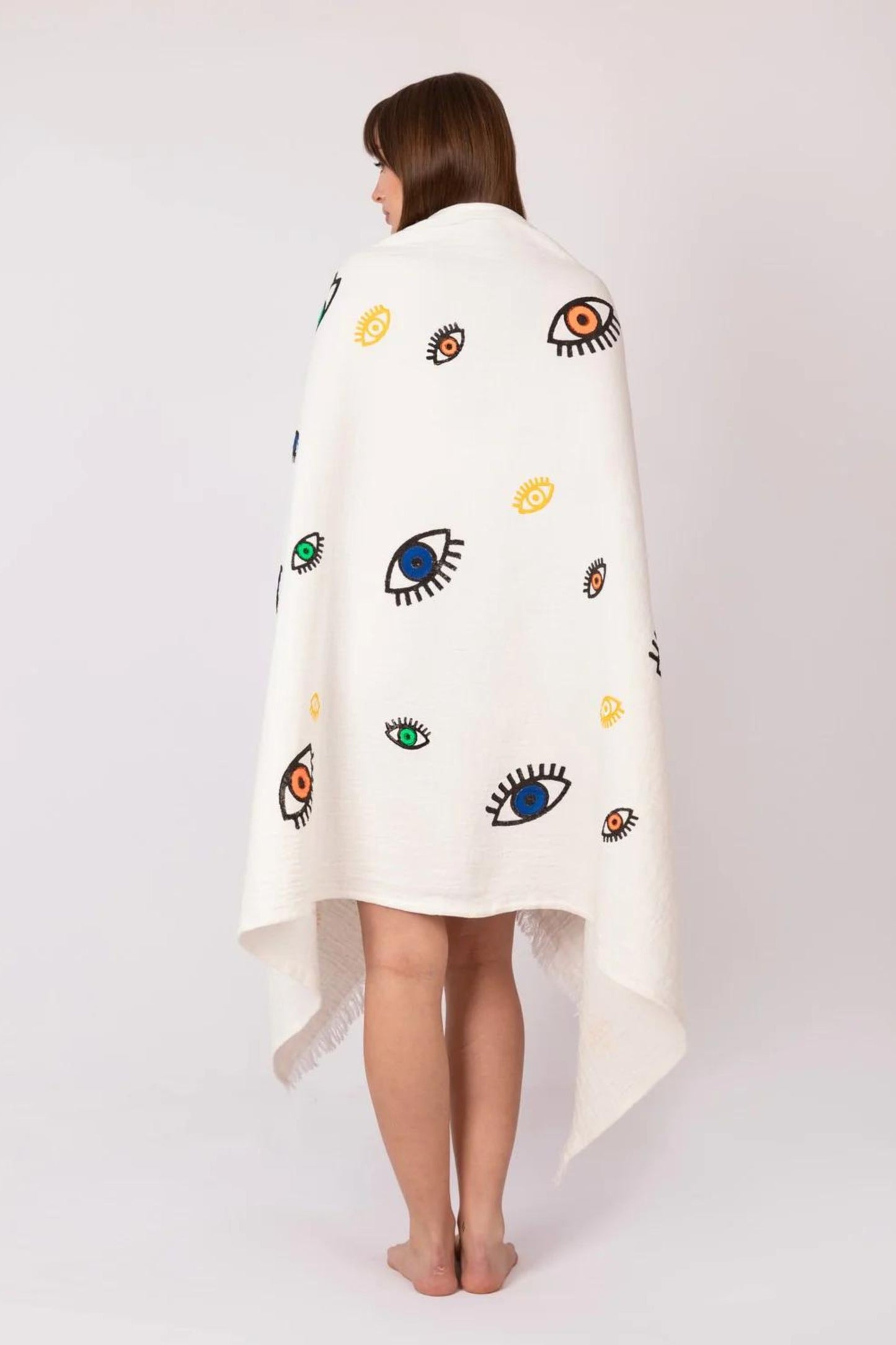 EVIL EYE Peshtemal in Multicolour | Beach Towels and Accessories 