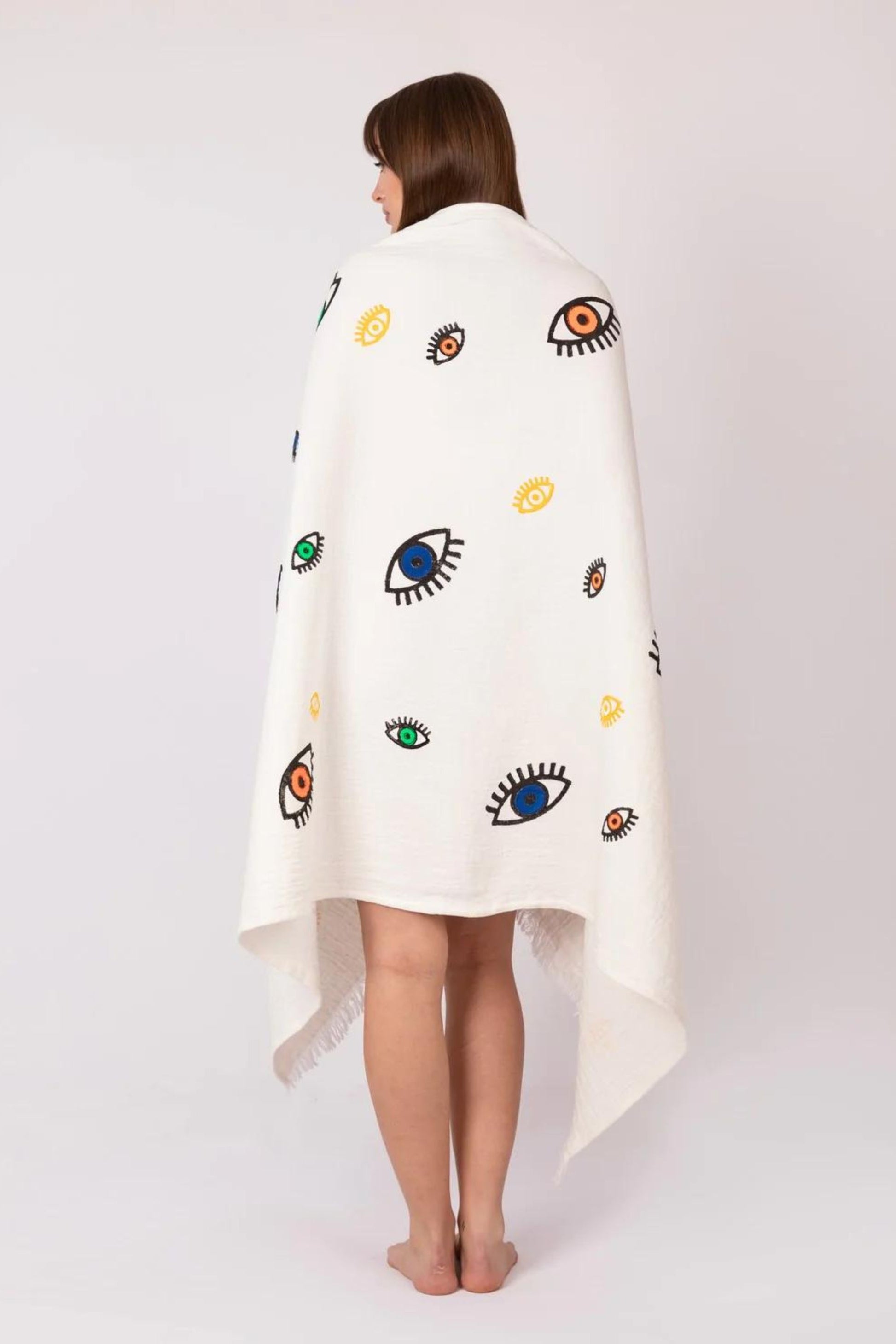 EVIL EYE Peshtemal in Multicolour | Beach Towels and Accessories 