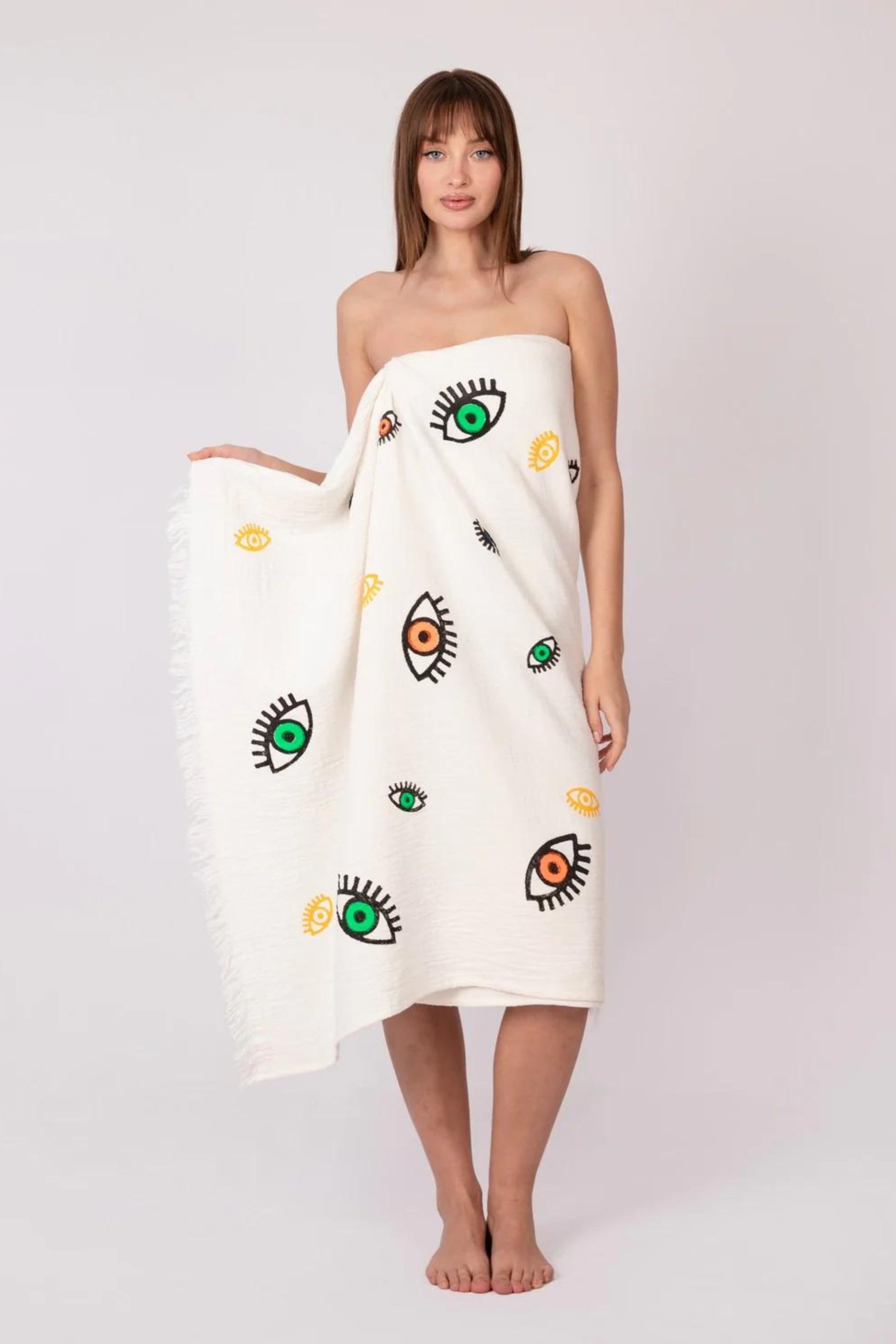 EVIL EYE Peshtemal in Multicolour | Beach Towels and Accessories 