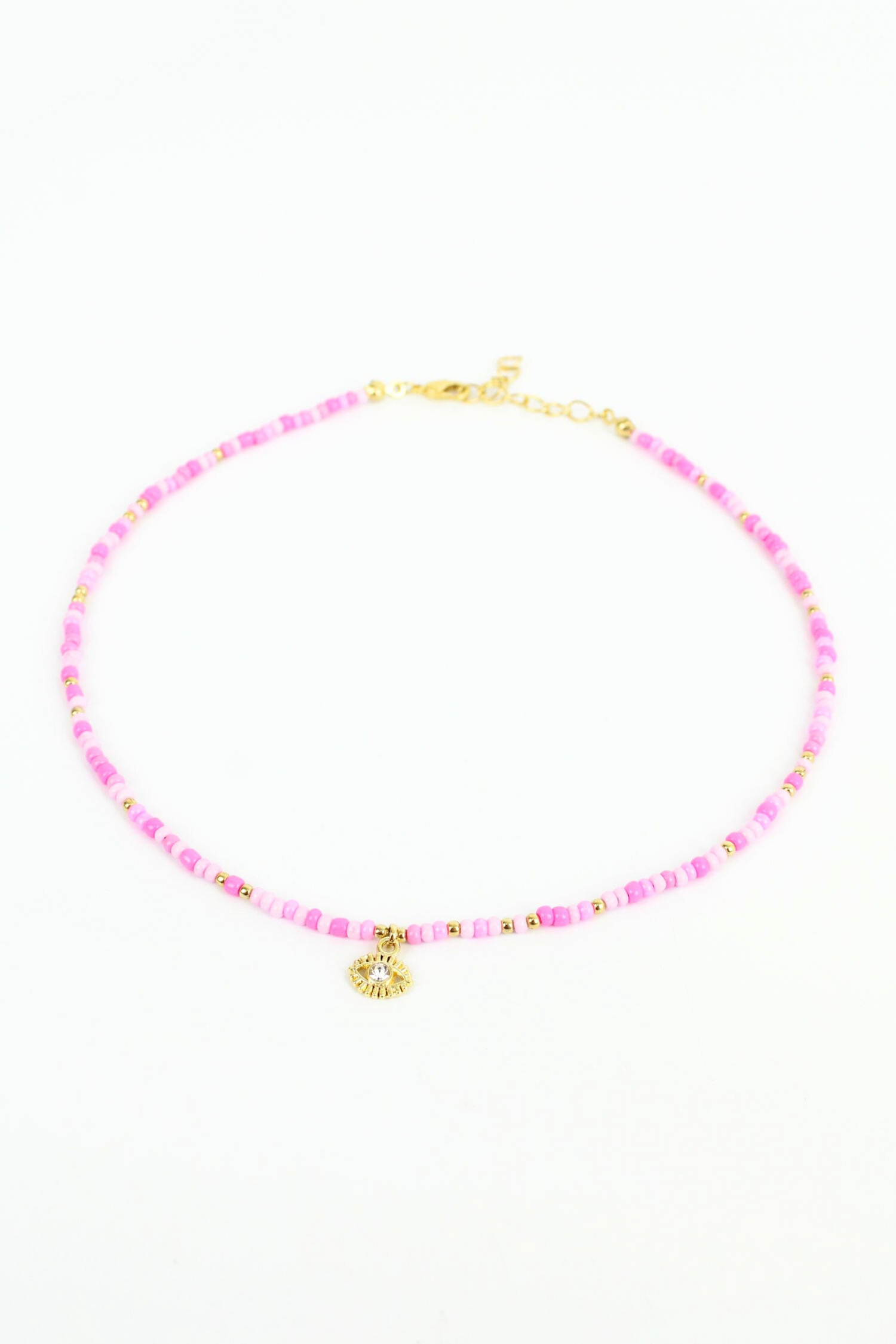 EVIL EYE PINK NECKLACE