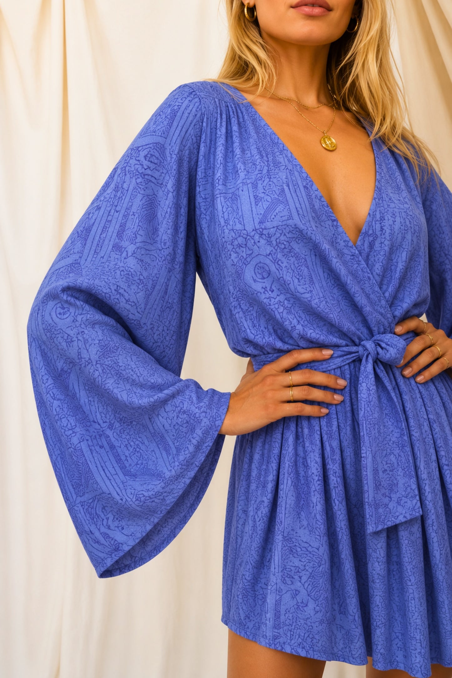 FLOW SOLARA Reclaimed Silk Kimono Dress Set