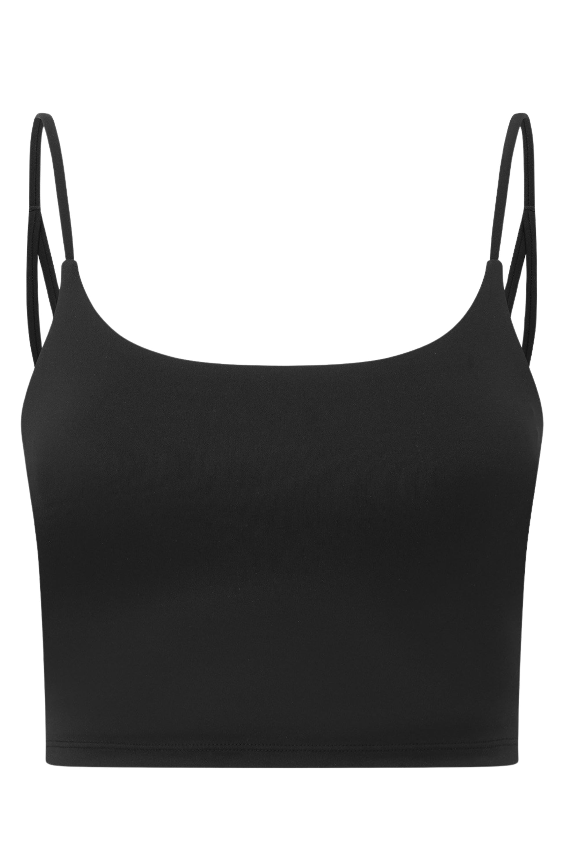 GAIA Recycled Luxe Gym Bra Top in Black by Meraki Beach – minimalist recycled activewear for women