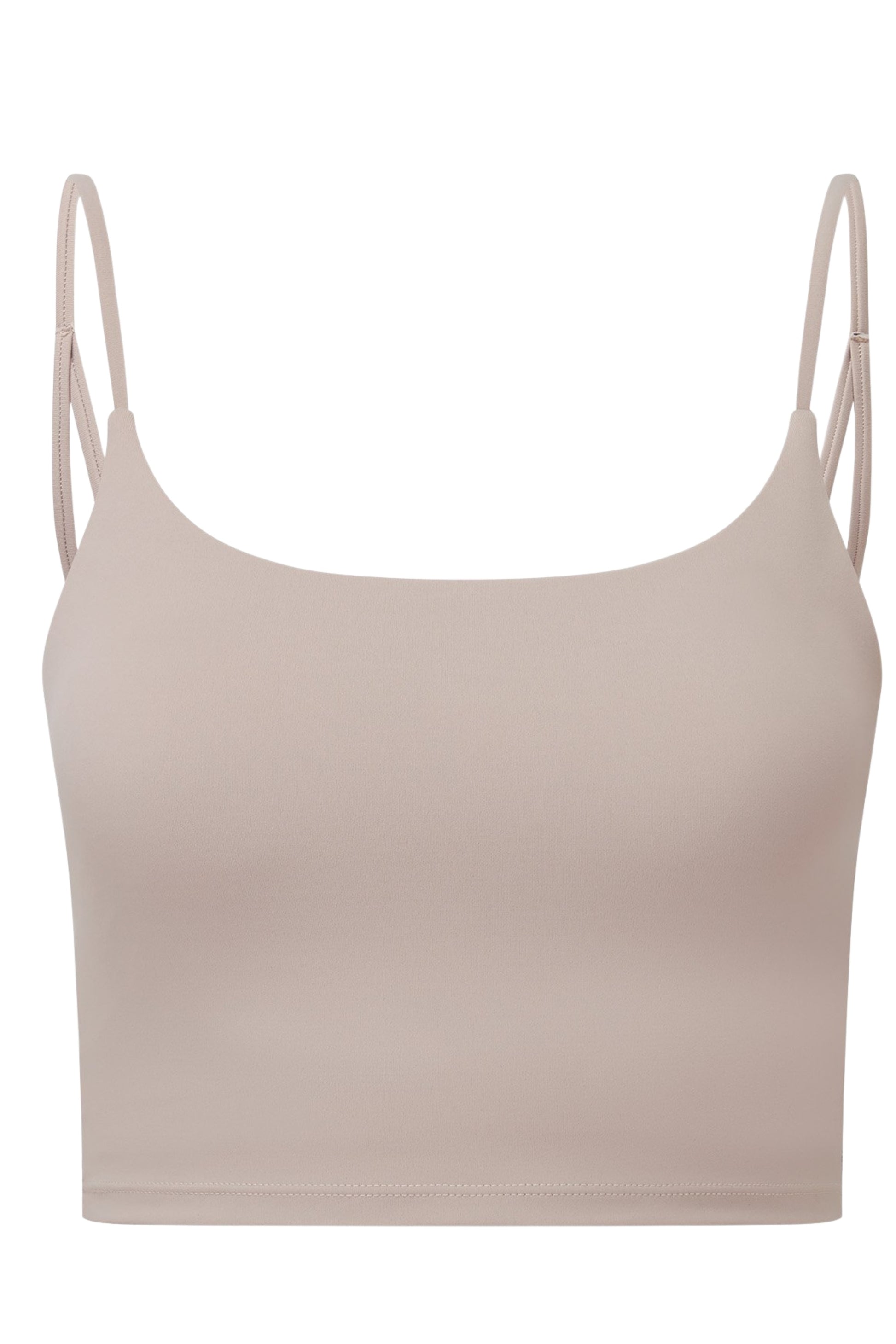 GAIA Recycled Luxe Gym Bra Top in Sandstone by Meraki Beach – minimalist recycled activewear for women
