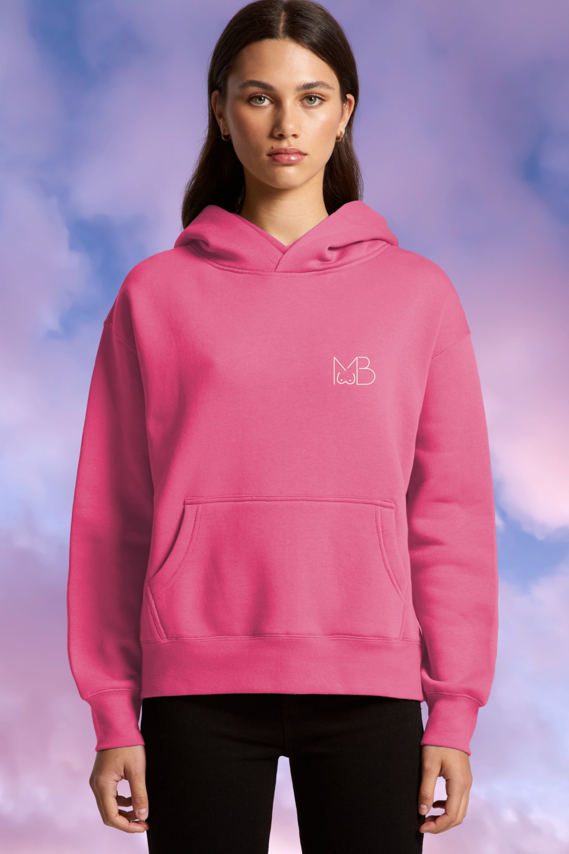 Pink HERA hoodie sustainable charity hoodie by Meraki Beach