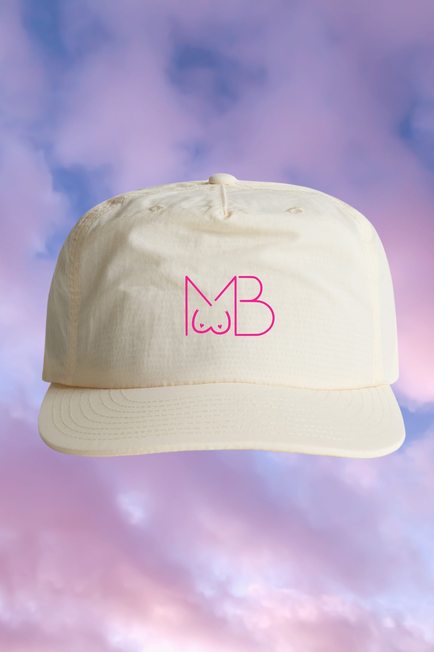 Cream HERA Edit charity cap supporting breast cancer research by Meraki Beach