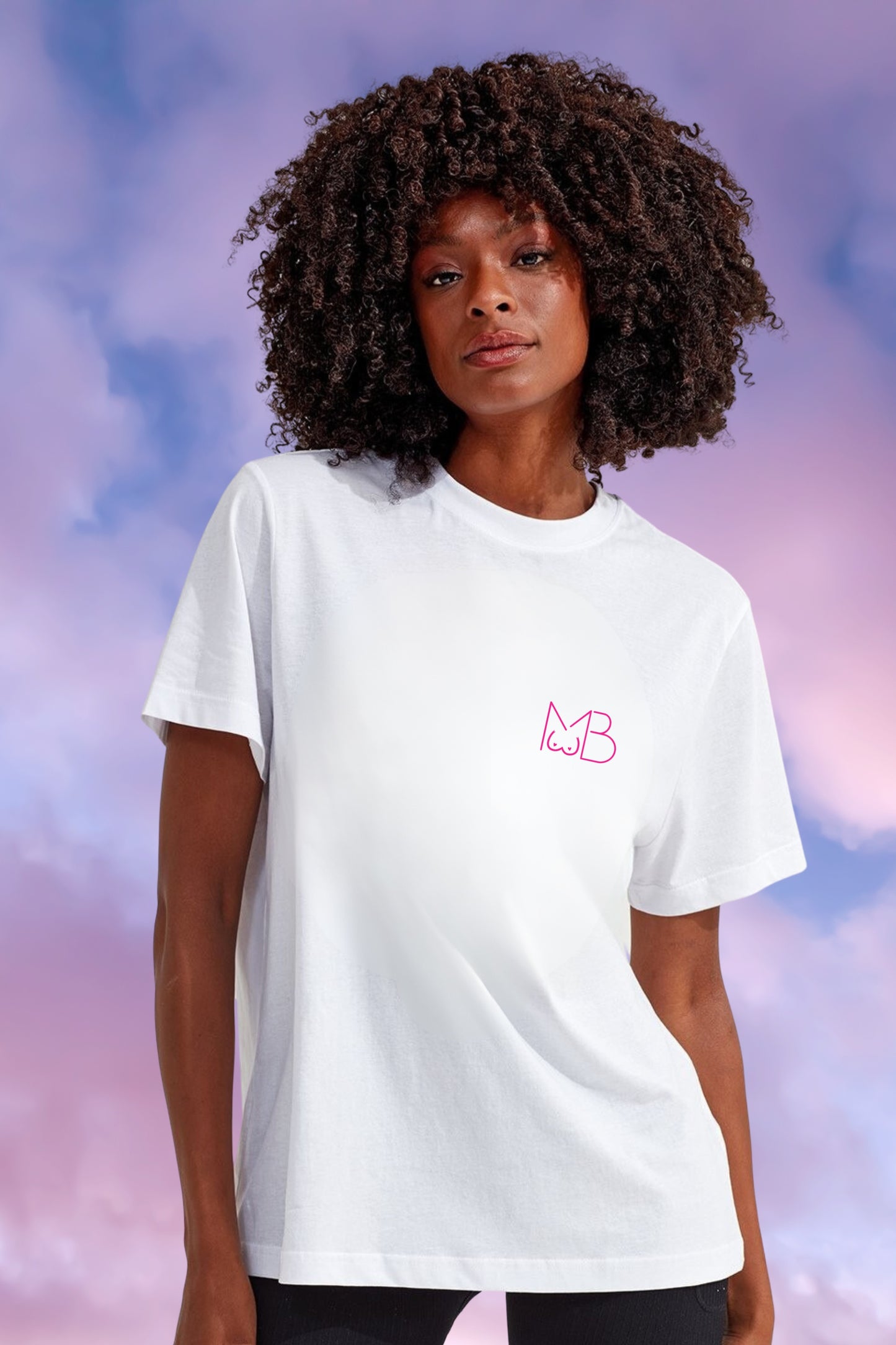 White HERA t-shirt women’s sustainable Breast Cancer charity tee by Meraki Beach