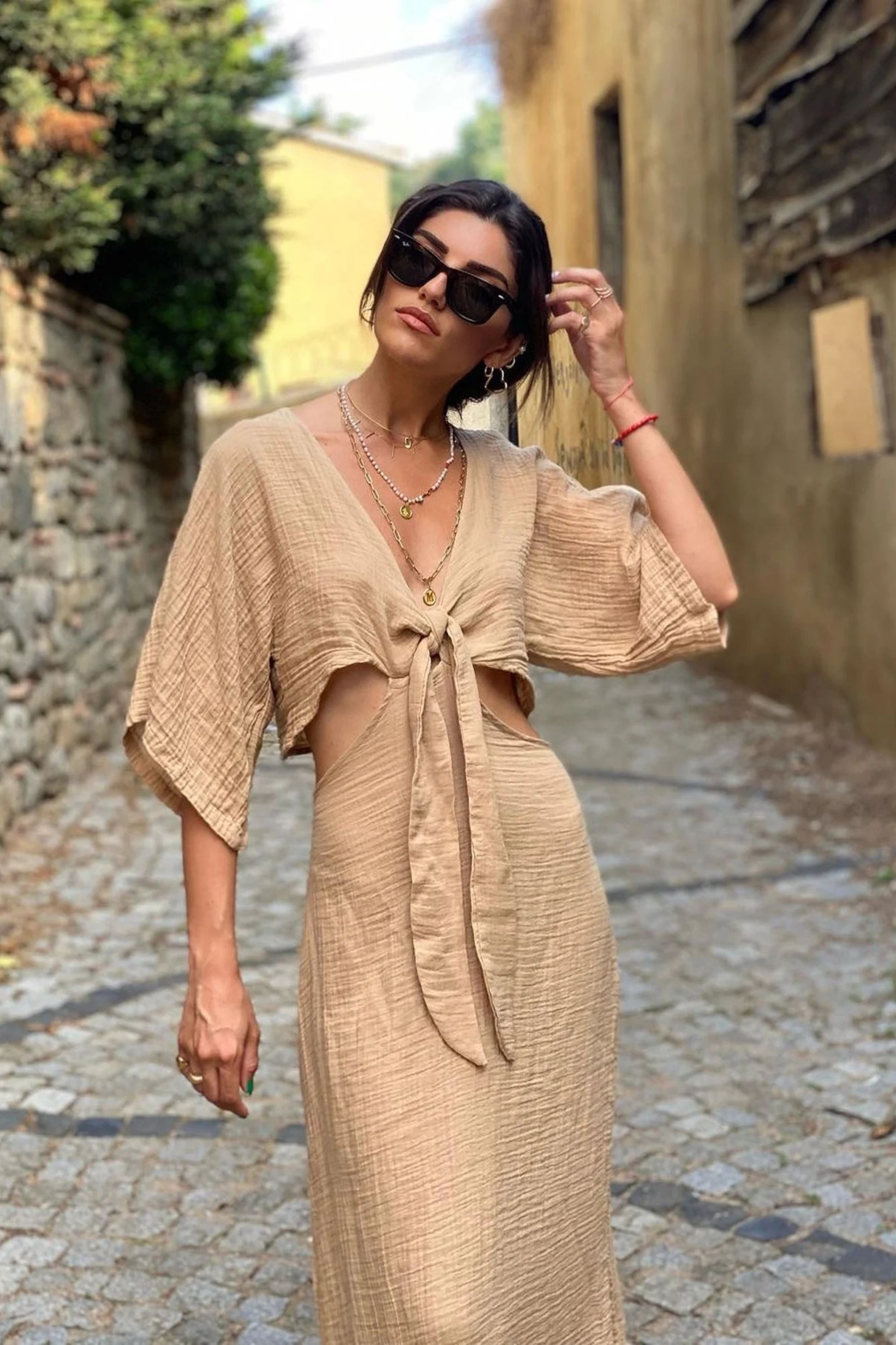 KHARI Maxi Dress in Latte | Summer Dresses for Women