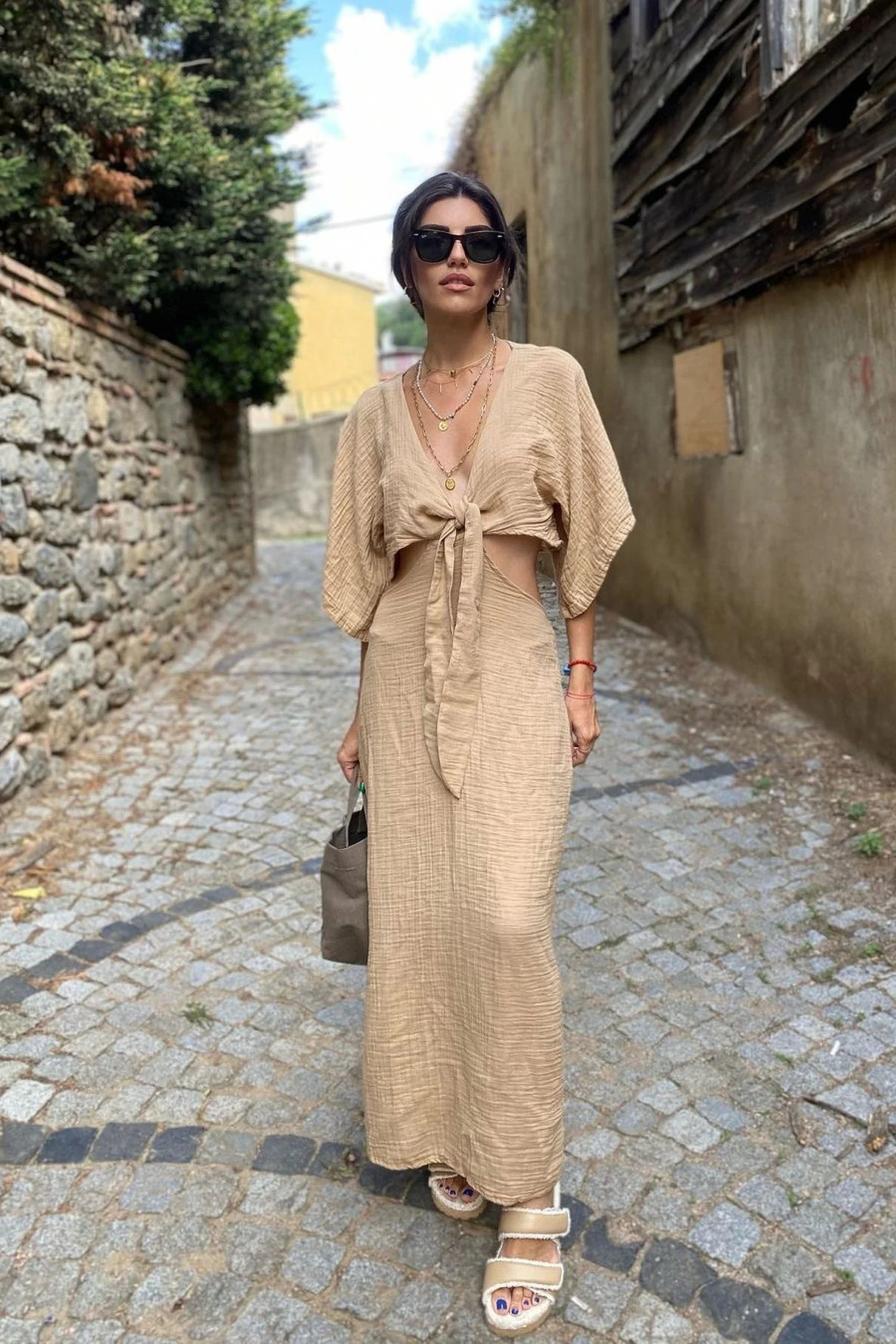 KHARI Maxi Dress in Latte | Summer Dresses for Women