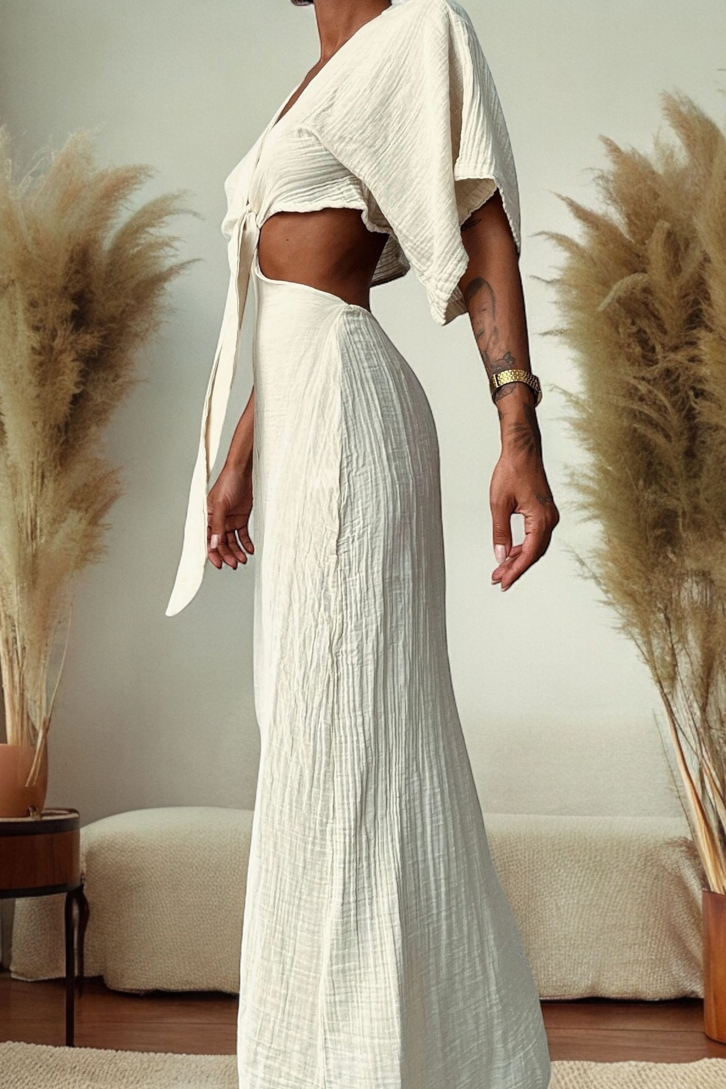 KHARI Maxi Dress in Ecru | Summer Dresses for Women