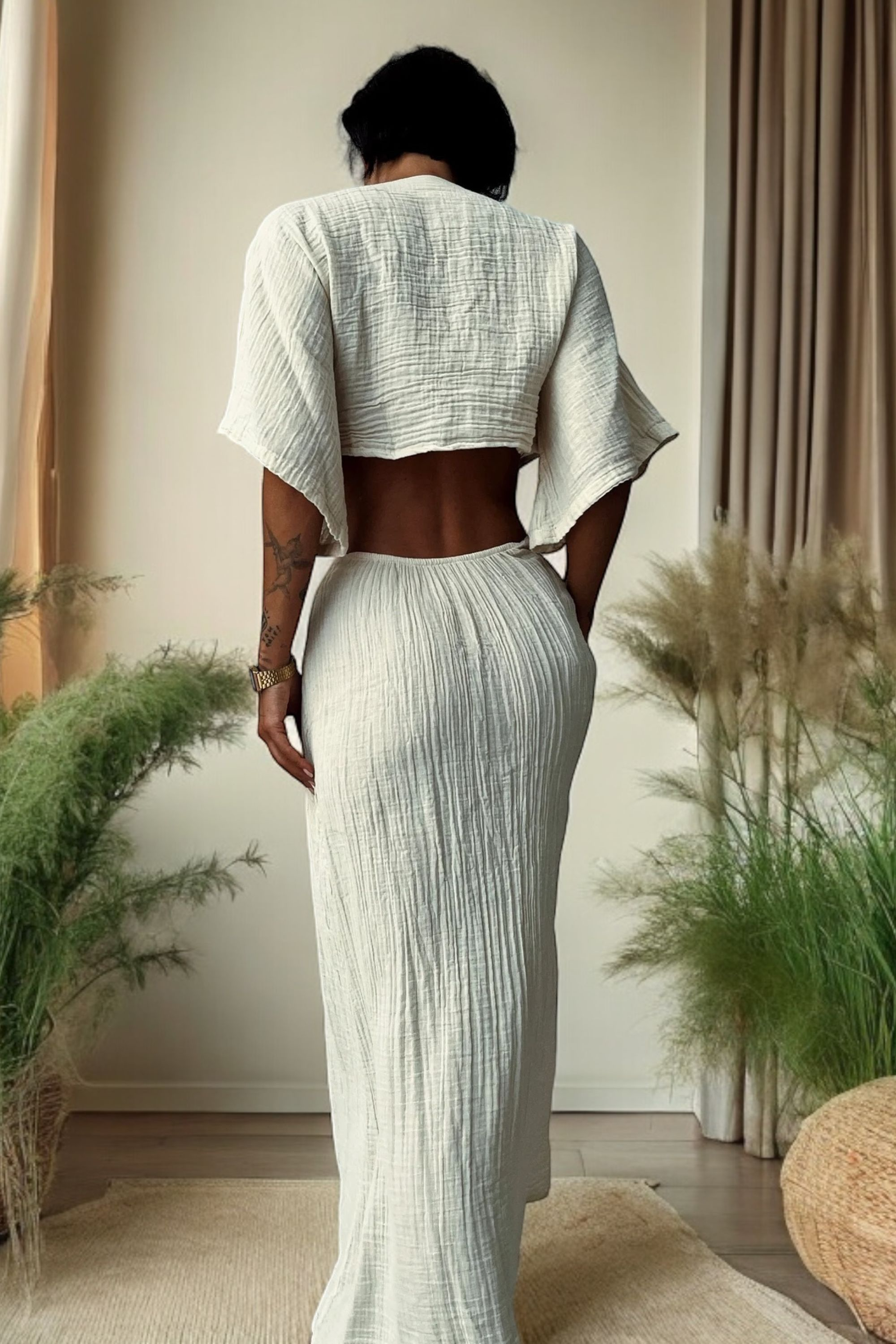 KHARI Maxi Dress in Ecru | Summer Dresses for Women