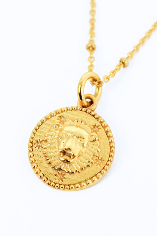 ZODIAC LEO GOLD PENDANT NECKLACE