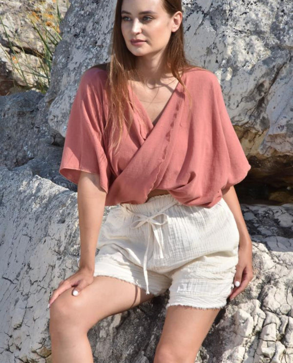 LOTUS ORGANIC COTTON TOP IN BLUSH