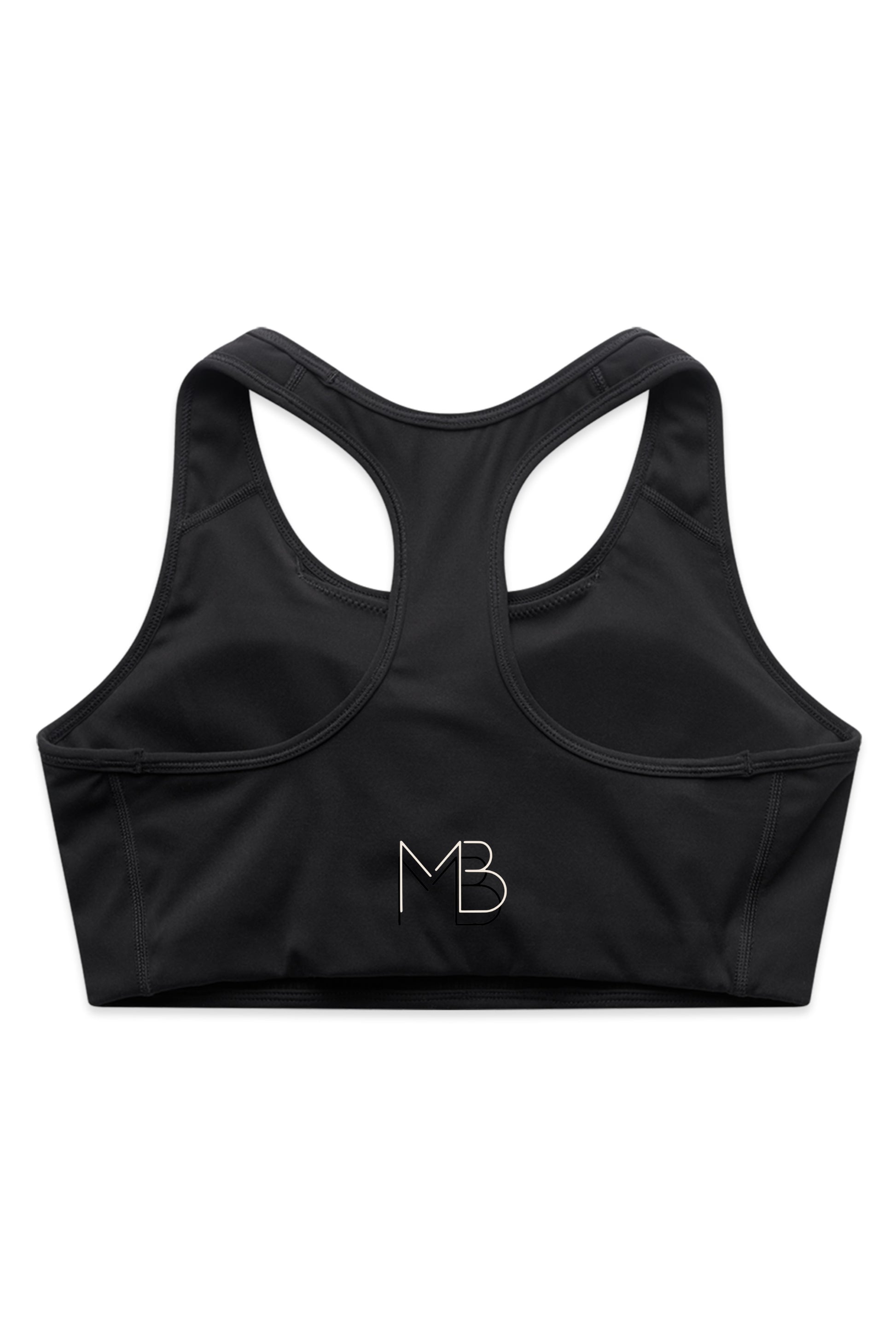 MAREA Active Bra Top in Black – recycled nylon sustainable sports bra by Meraki Beach