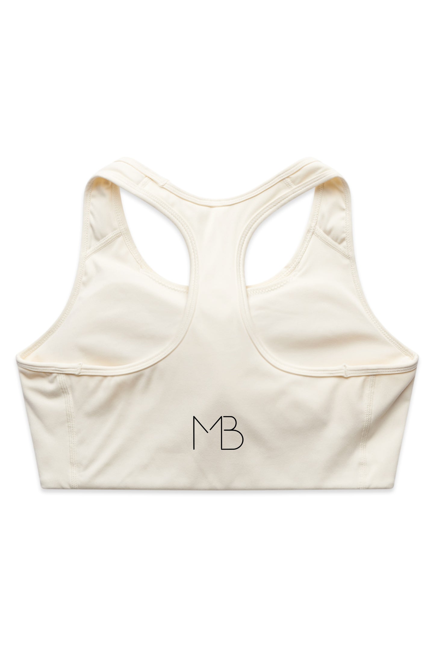 MAREA Active Bra Top in Bone – PFAS-free ethical activewear top by Meraki Beach