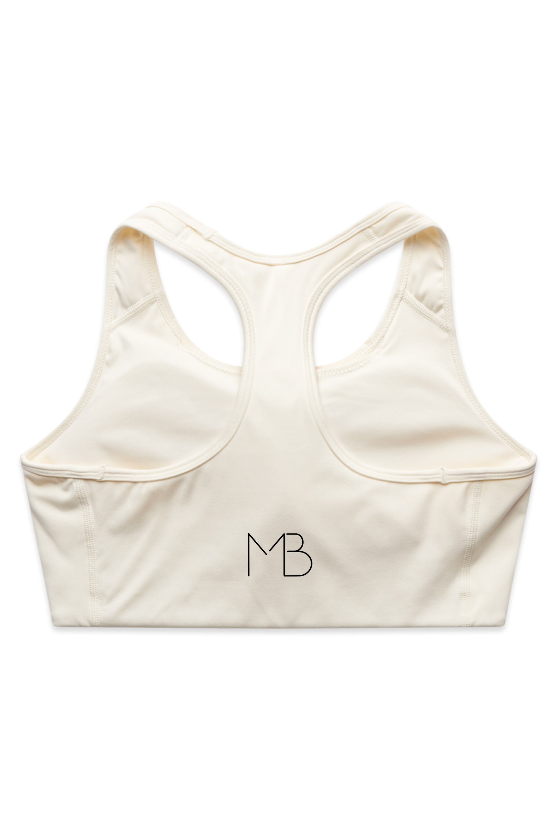 MAREA Active Bra Top in Bone – PFAS-free ethical activewear top by Meraki Beach