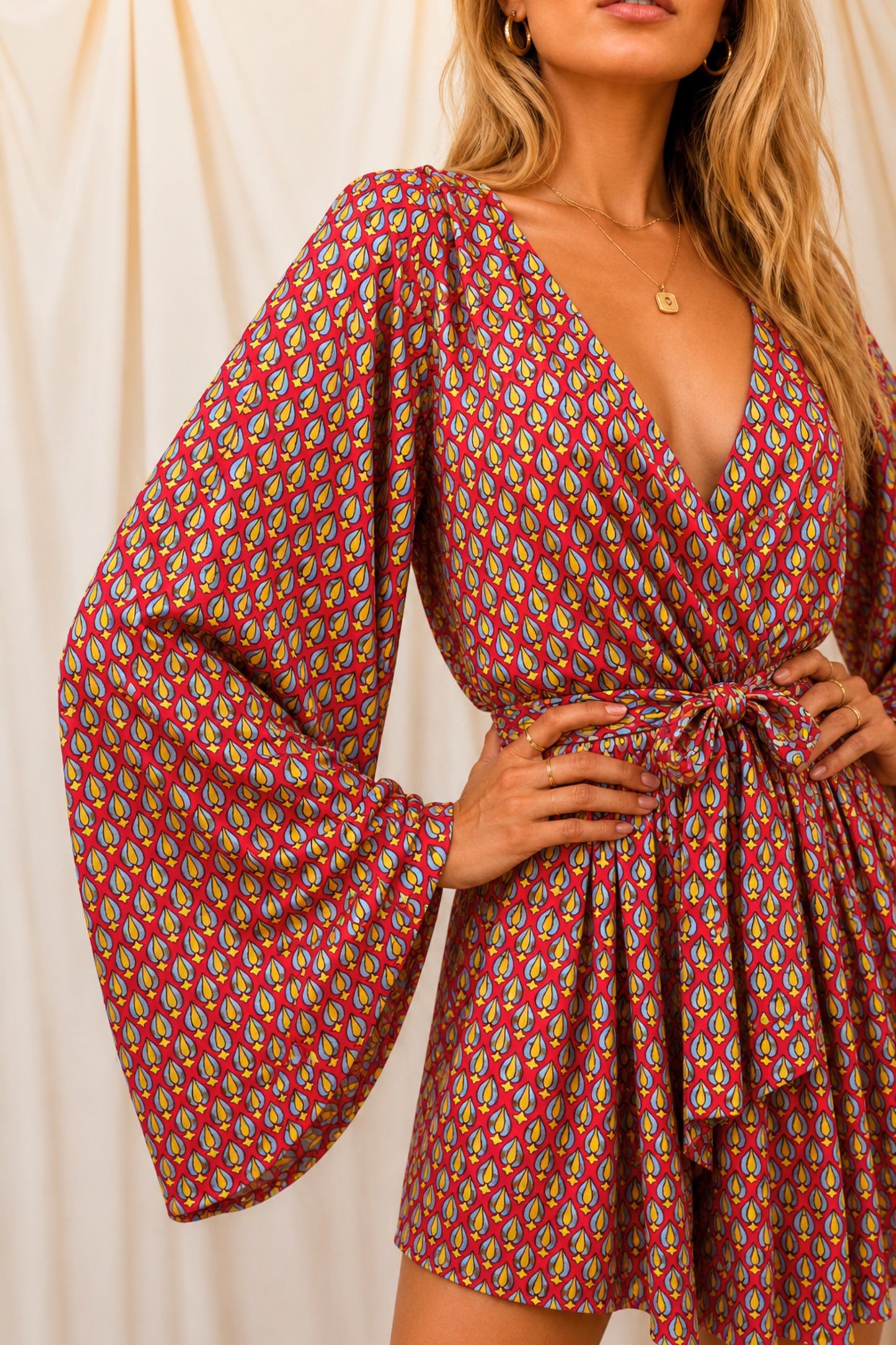 RADIATE SOLARA Reclaimed Silk Kimono Dress Set