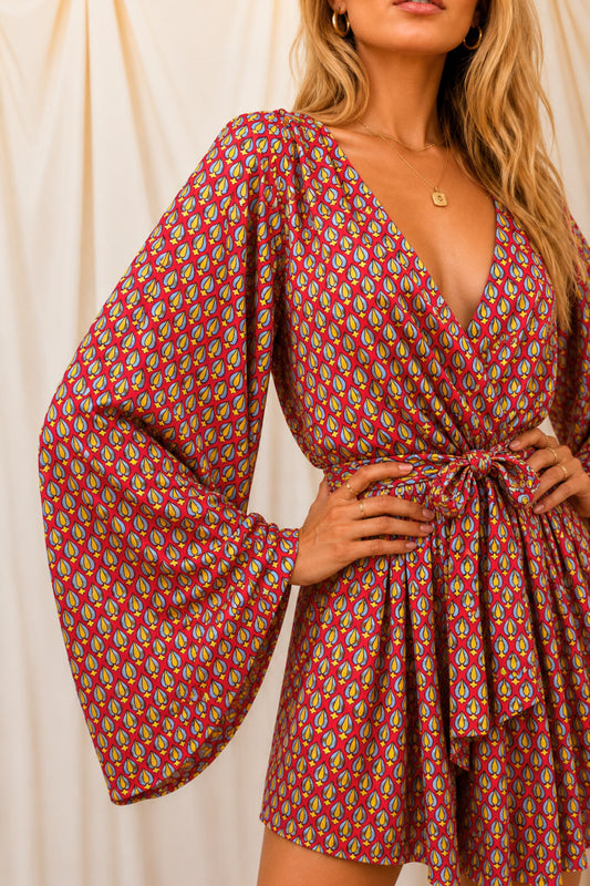 SOLARA - RADIATE Silk Kimono Wrap Dress