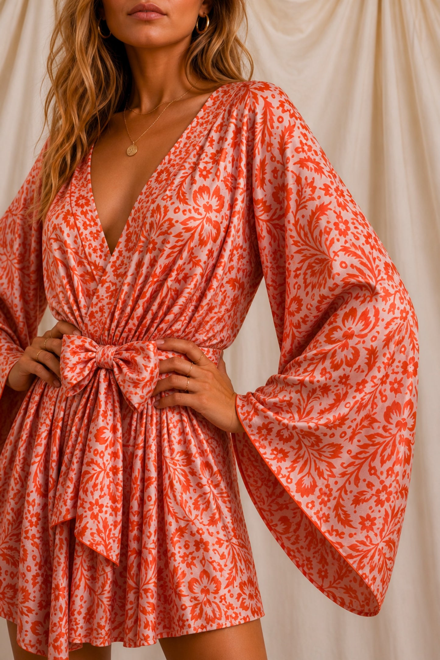 RADIATE SOLARA Reclaimed Silk Kimono Dress Set