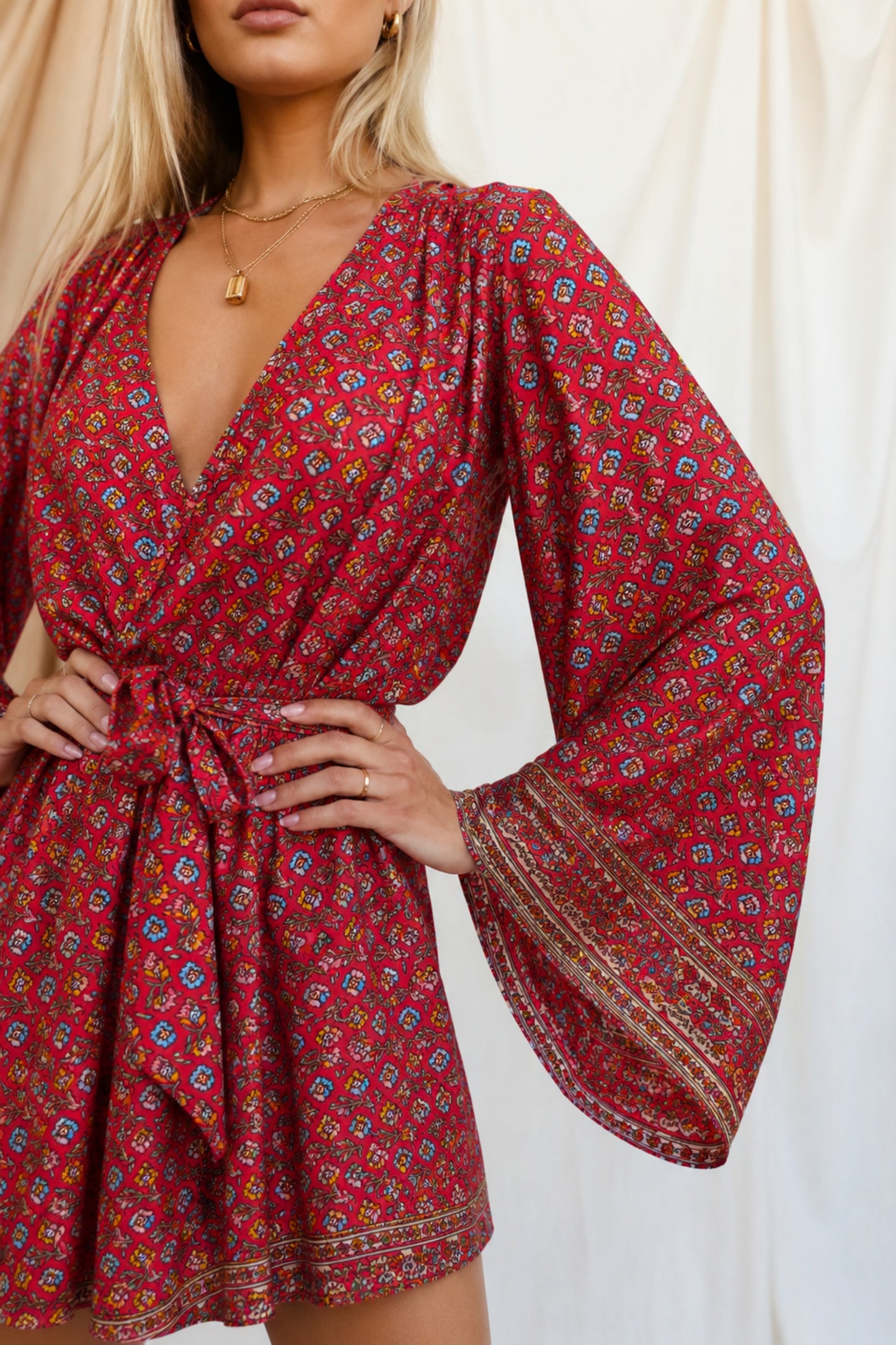 RADIATE SOLARA Reclaimed Silk Kimono Dress Set