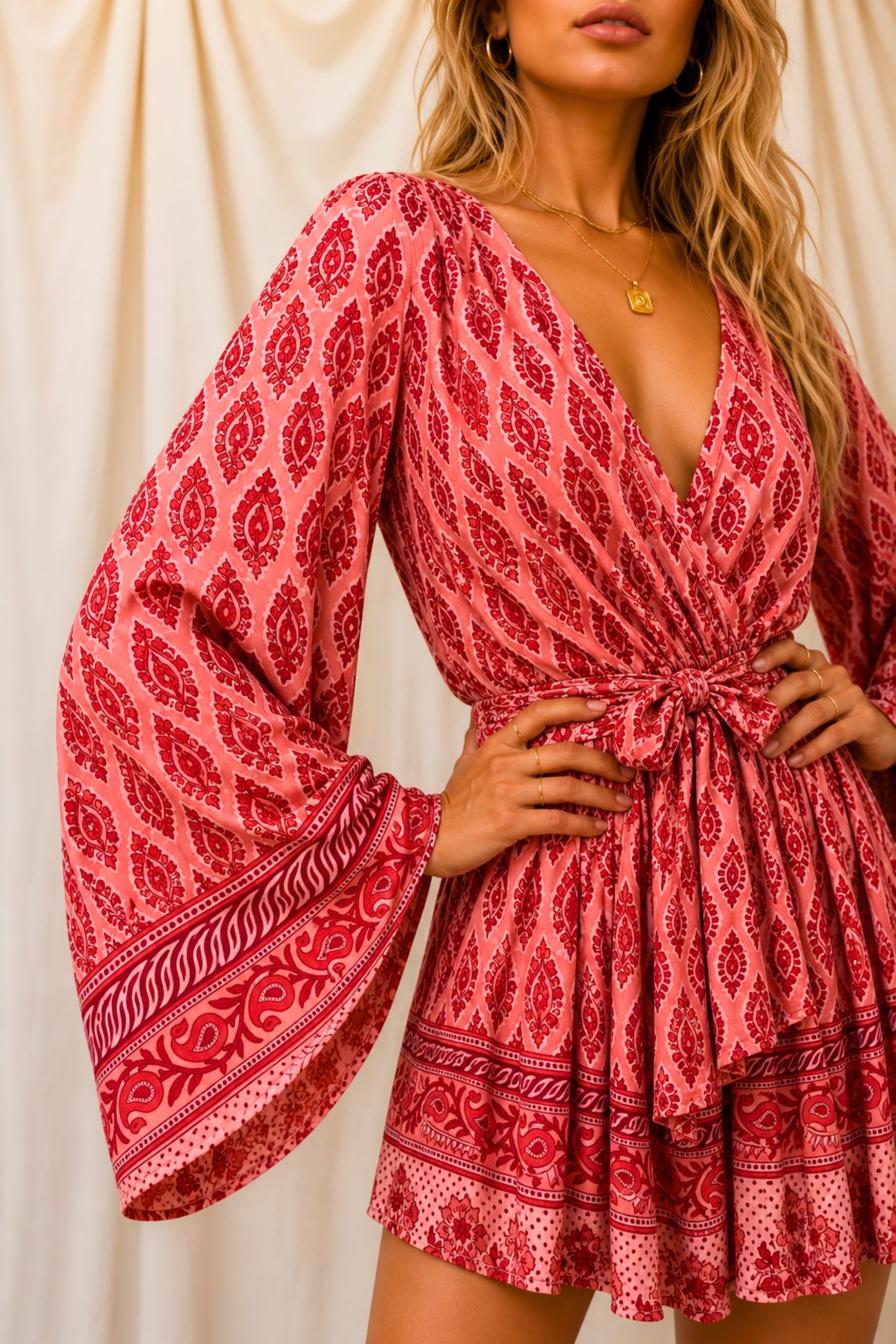 RADIATE SOLARA Reclaimed Silk Kimono Dress Set