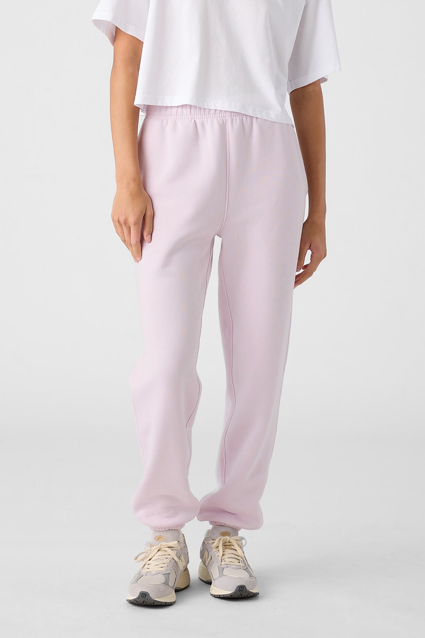 REVA Recycled Relax Joggers by Meraki Beach – sustainable cotton fleece joggers in Orchid