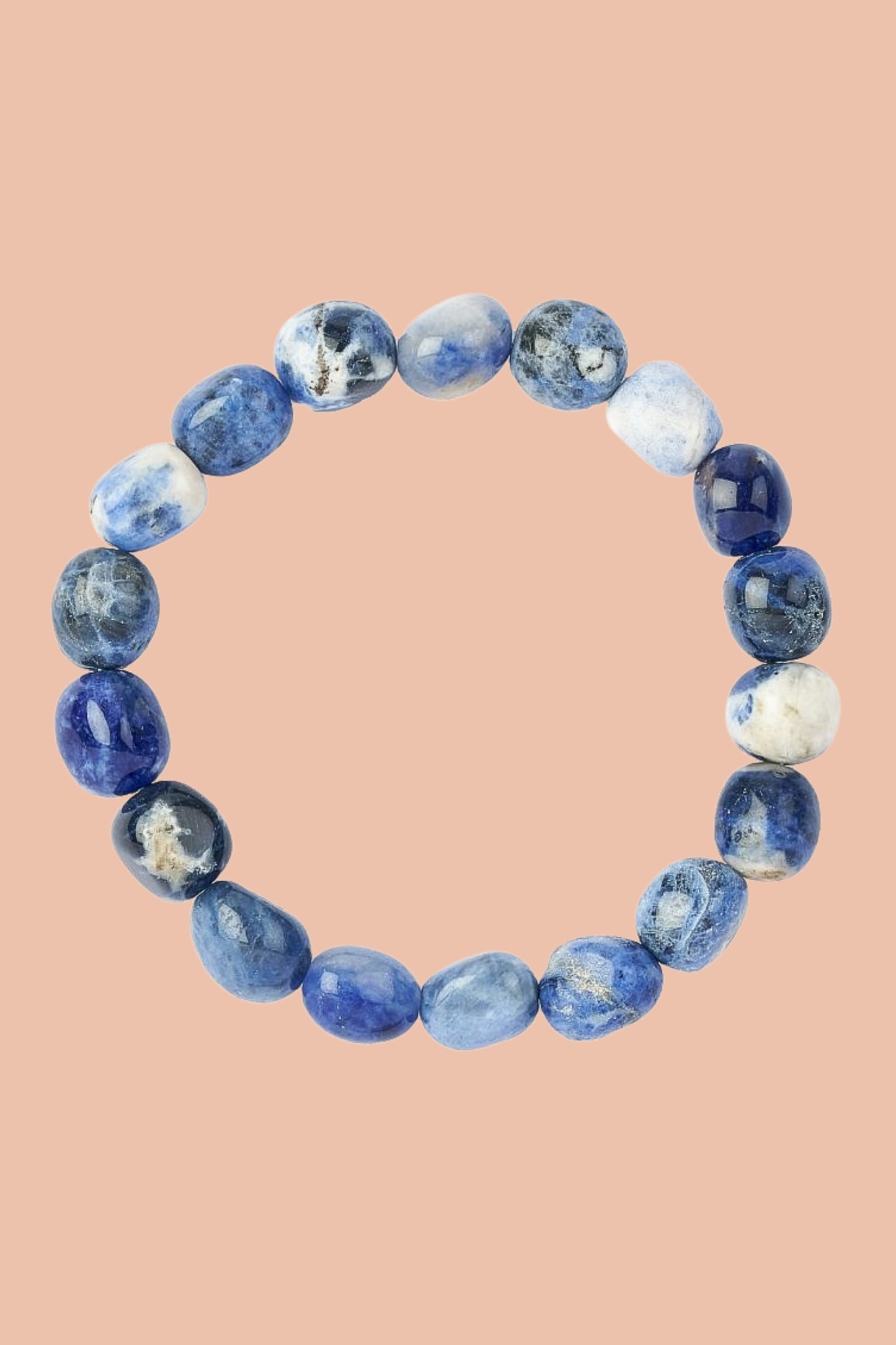 SODALITE Healing Crystal Bracelet with Jute Hessian Gift Pouch by Meraki Breach - Wear Your Energy Crystal Collection.